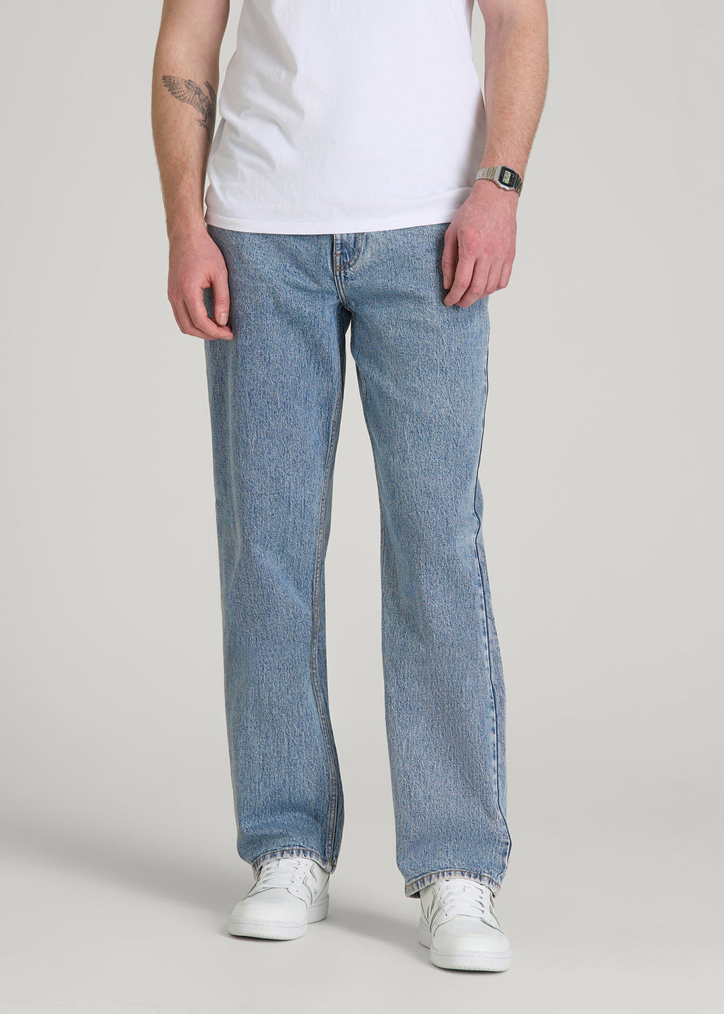 Hudson Loose Fit Jeans for Tall Men in Perfect Blue