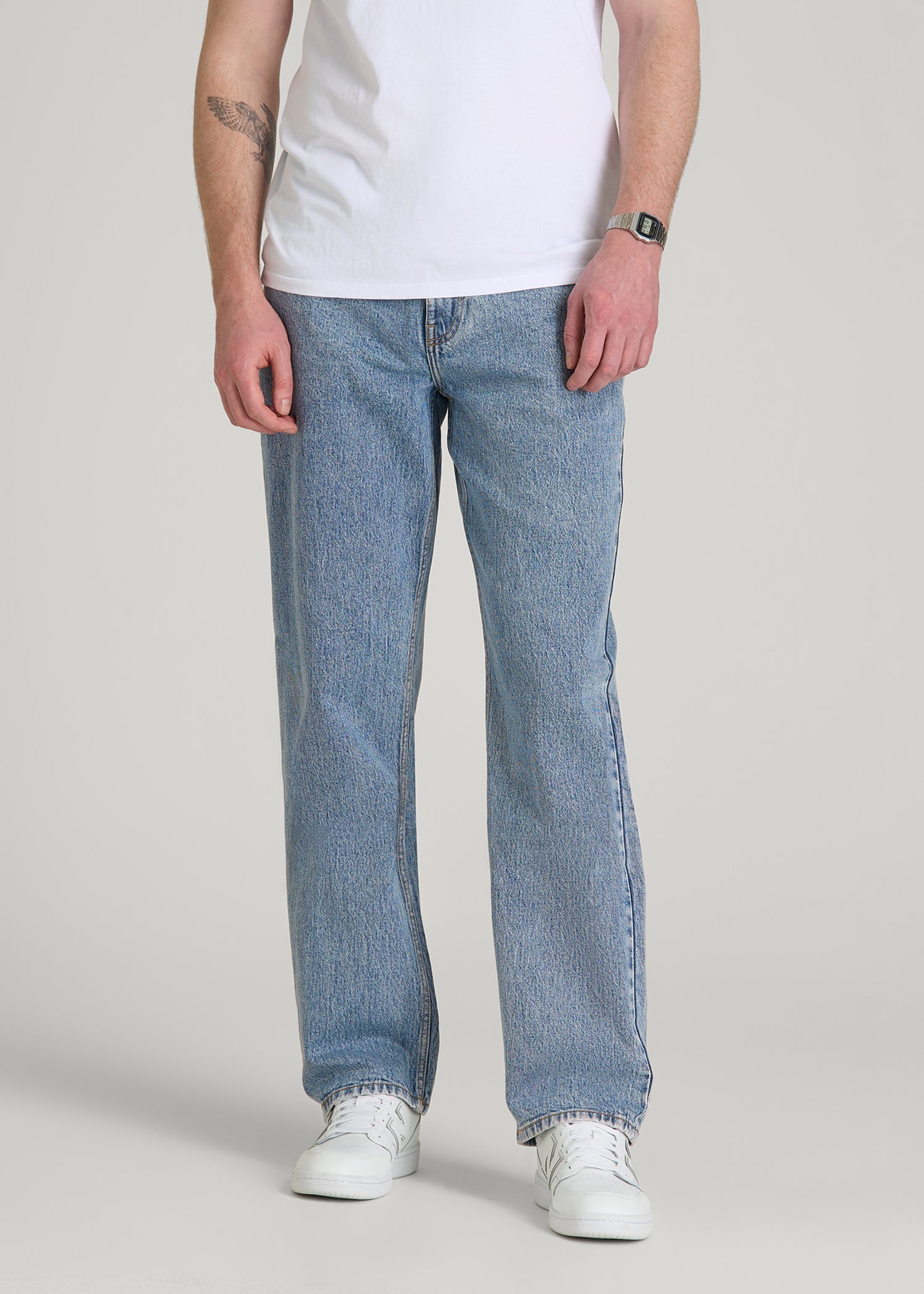 Hudson Loose Fit Jeans for Tall Men in Perfect Blue
