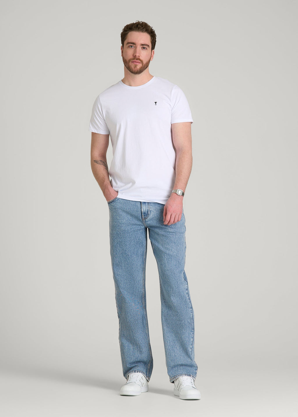 Hudson Loose Fit Jeans for Tall Men in Perfect Blue