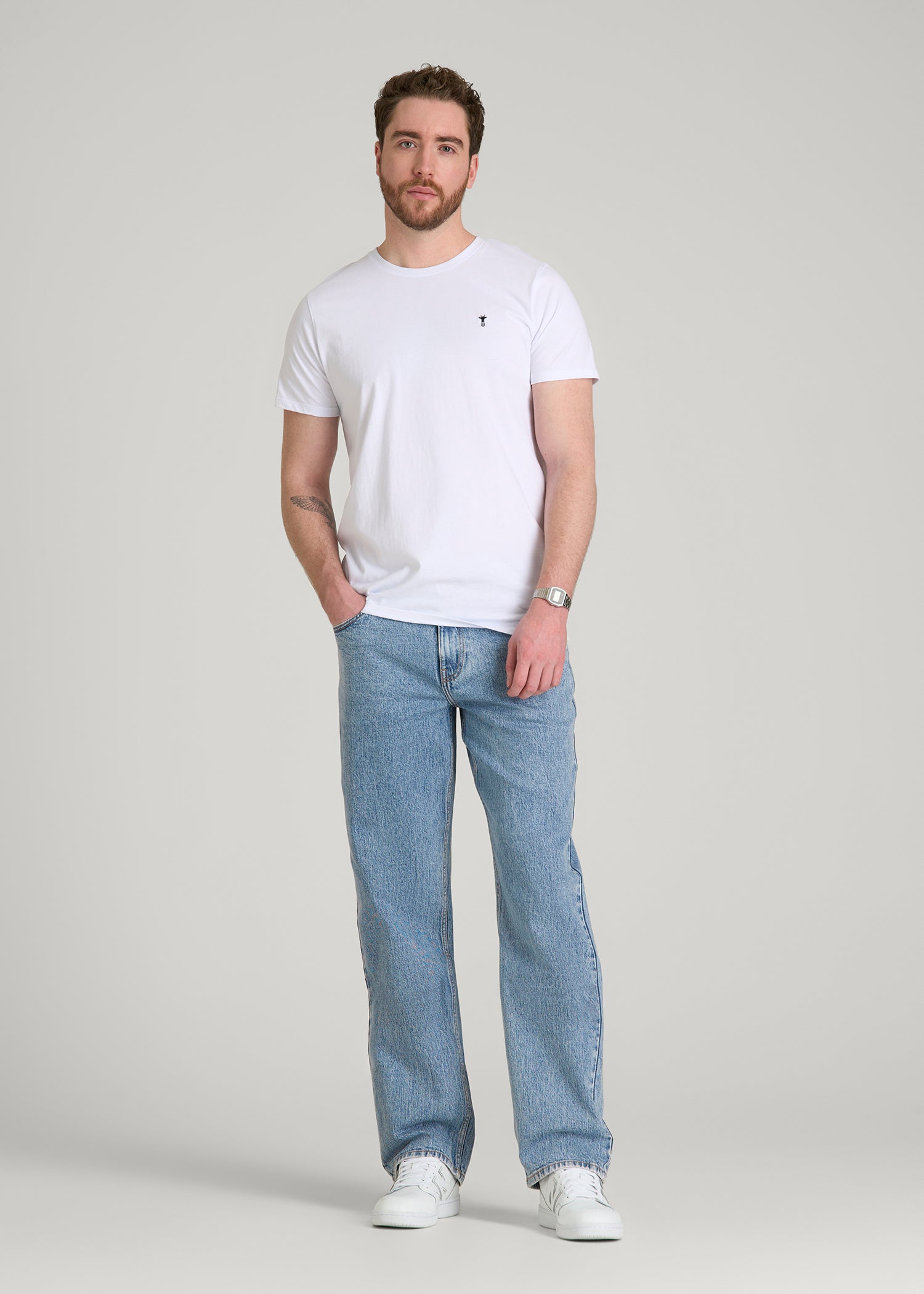 Hudson Loose Fit Jeans for Tall Men in Perfect Blue