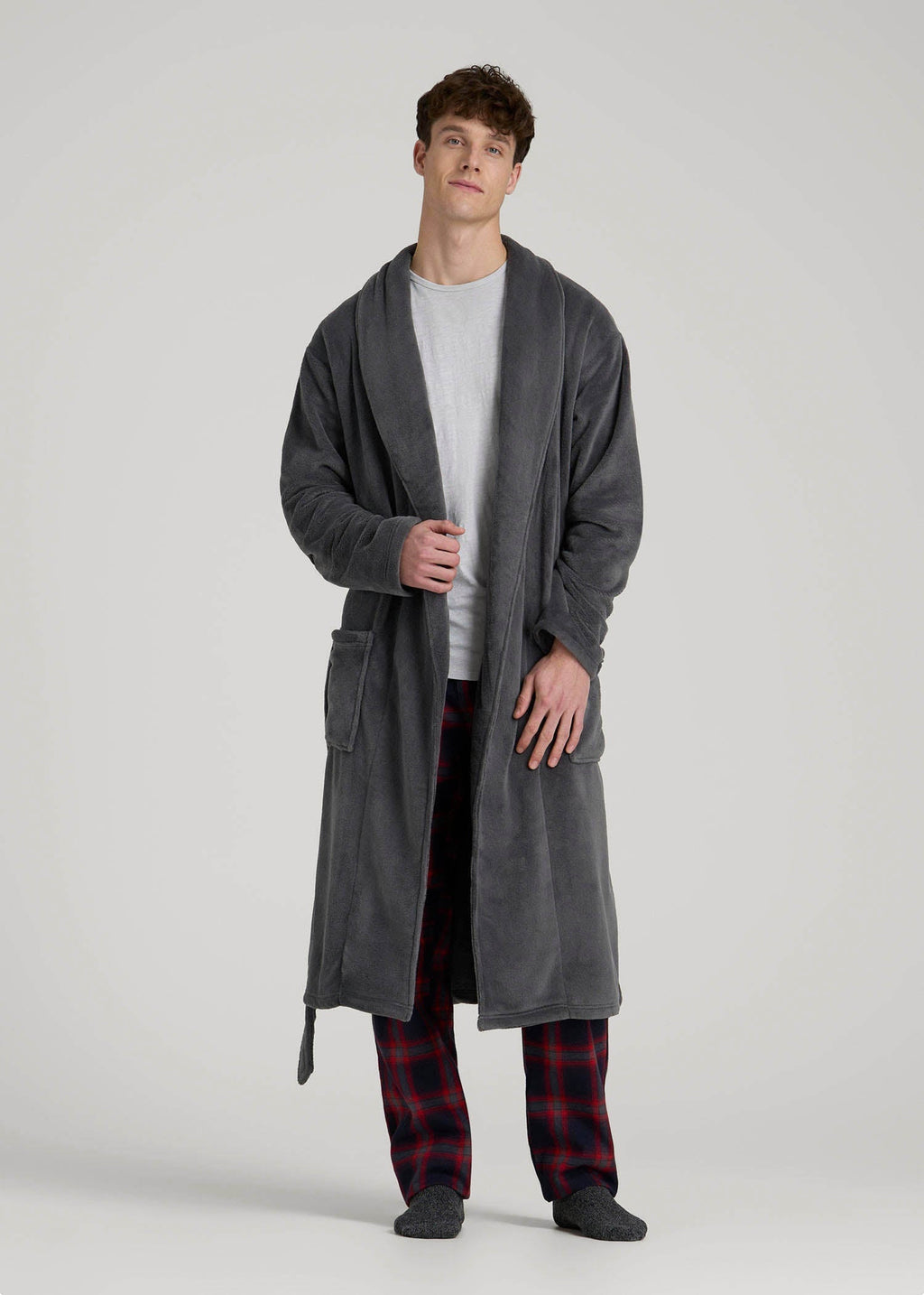 Robe for Tall Men in Charcoal