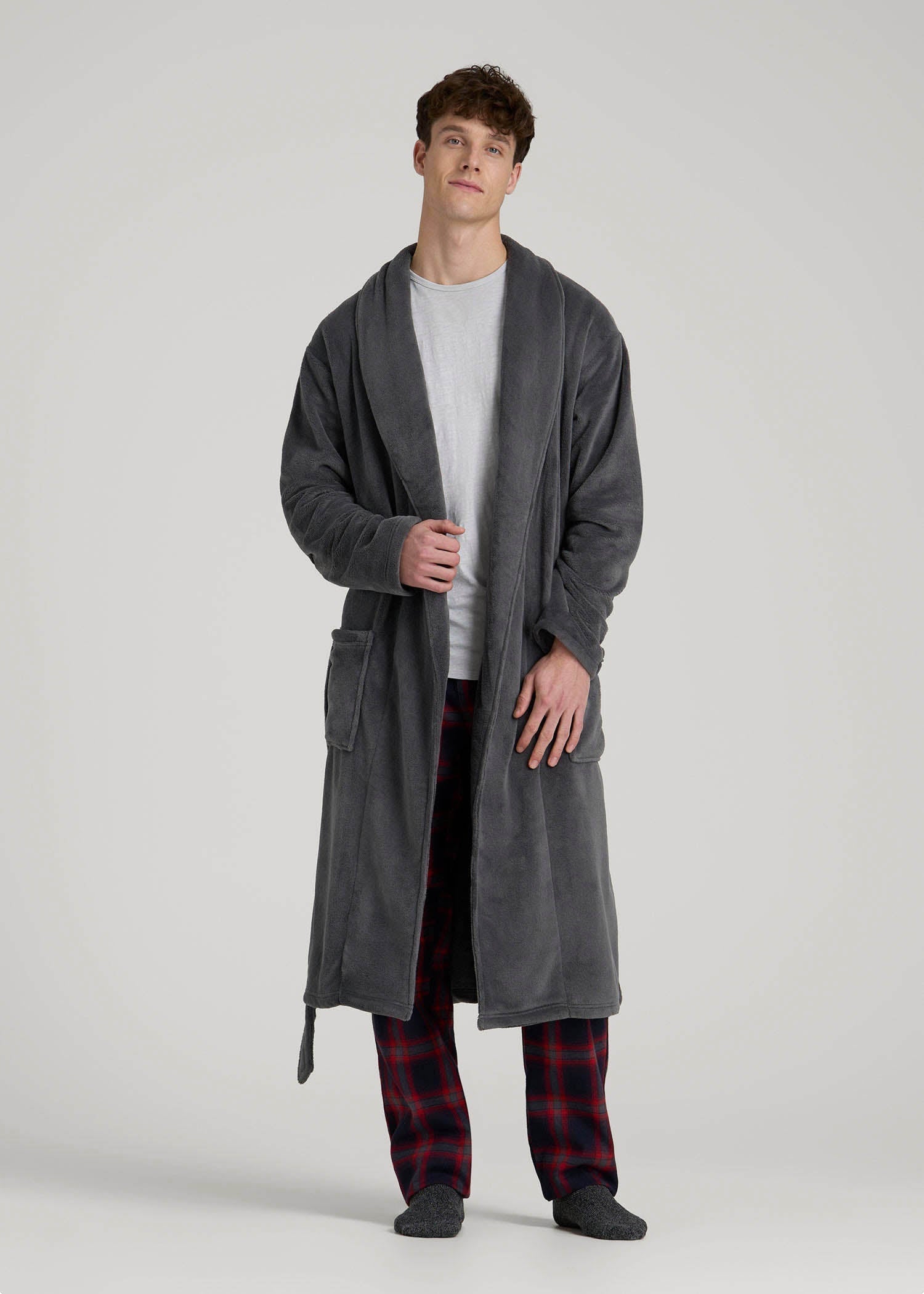 Robe for Tall Men in Charcoal