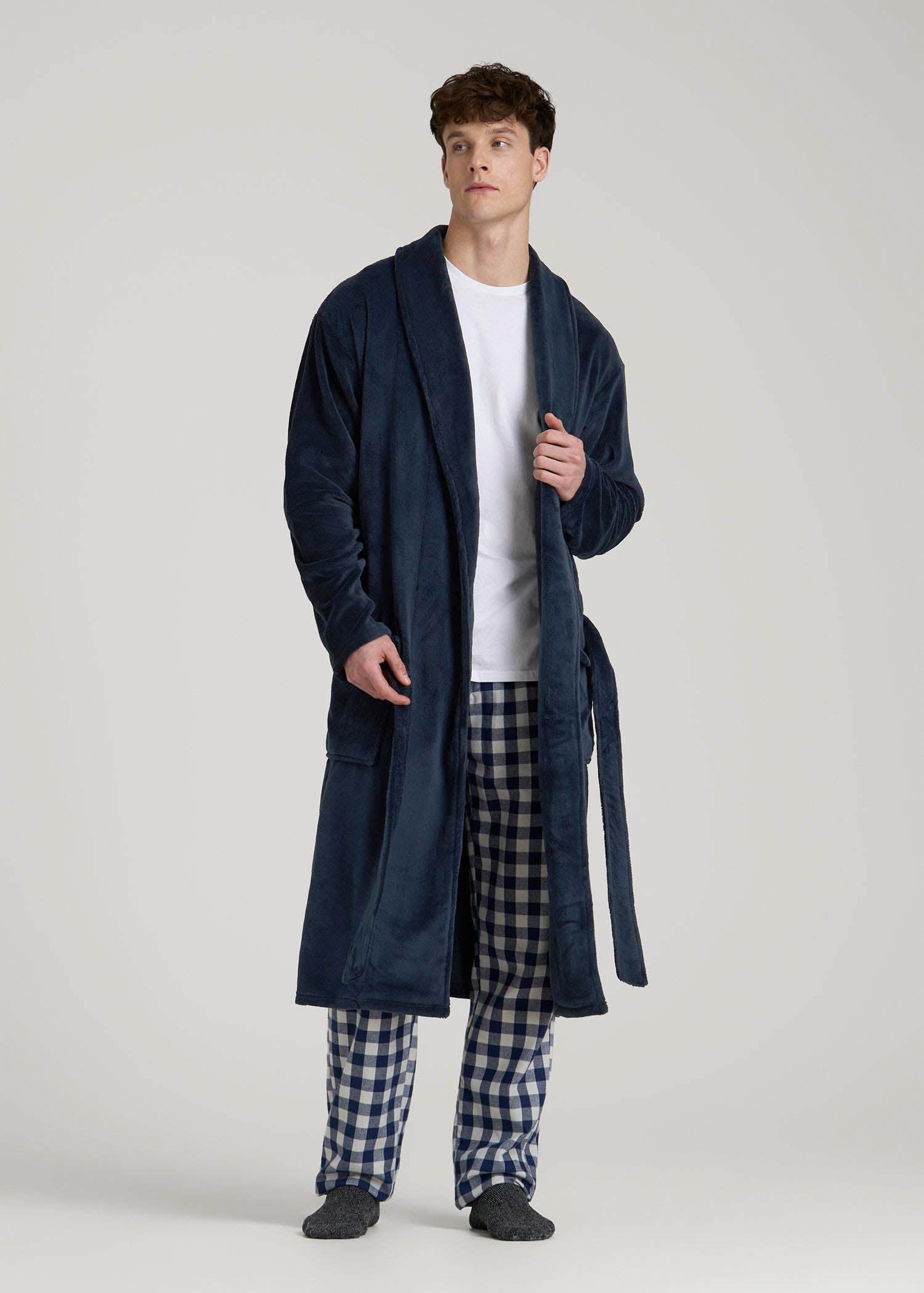 Robe for Tall Men in Navy