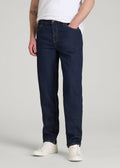 MILO Relaxed Tapered Fit Jeans for Tall Men in Deep Indigo Wash