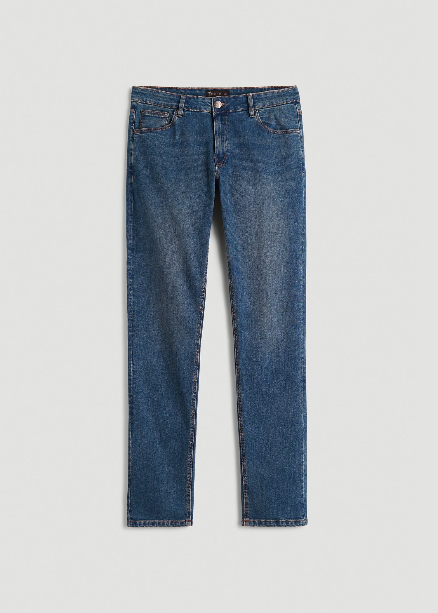 Carman Tapered Fit Jeans in Worn Blue