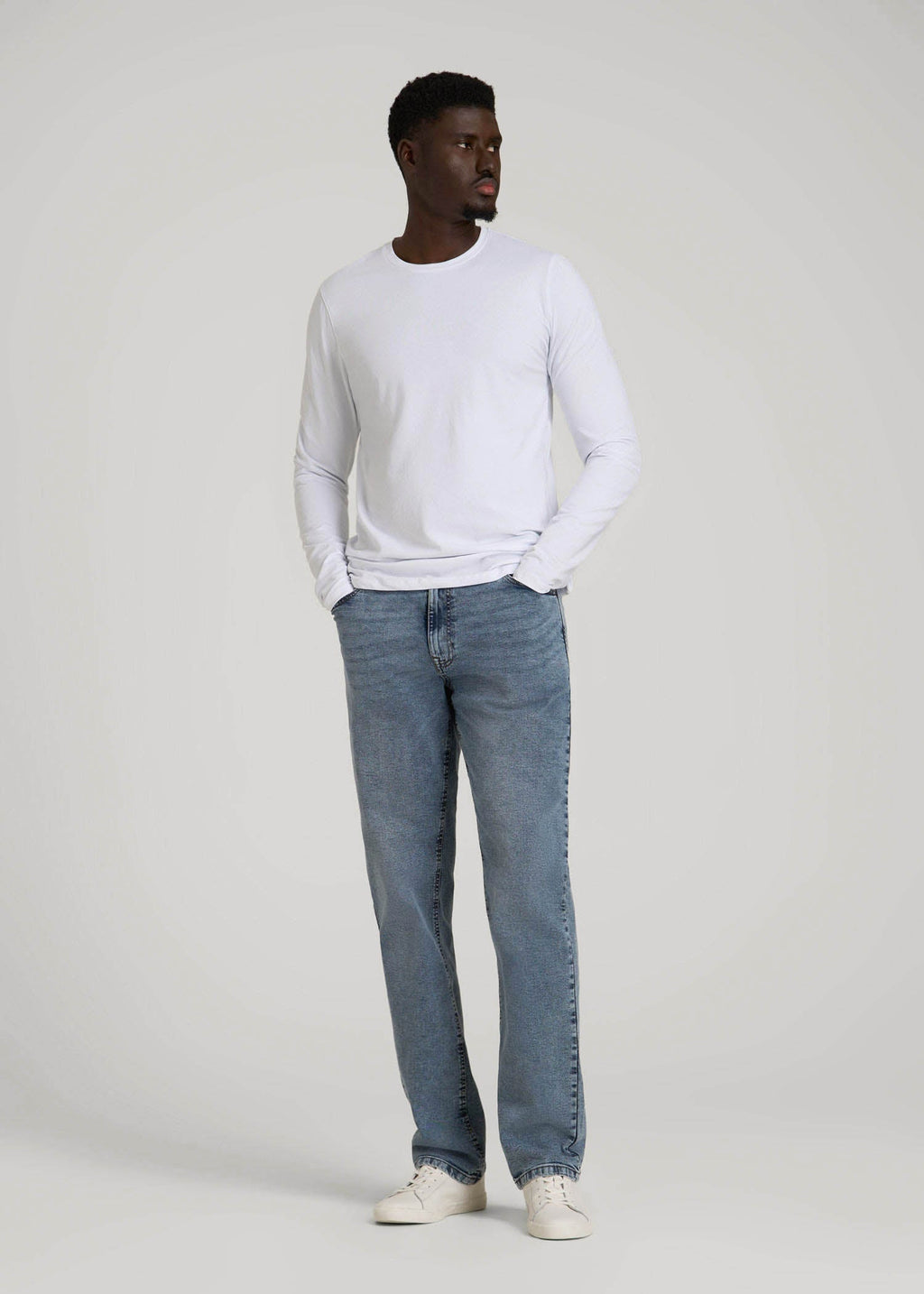 Mason Relaxed Fit Jeans for Tall Men in Vintage Faded Blue