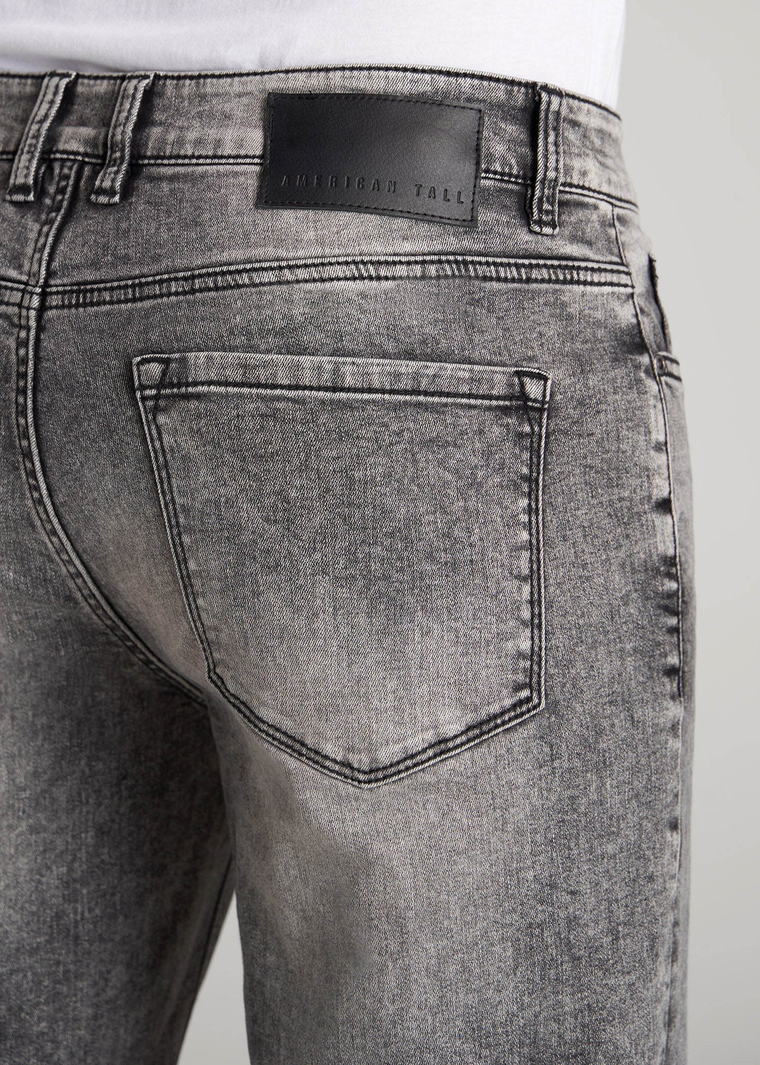 Dylan Slim Fit Jeans for Tall Men in Washed Faded Black