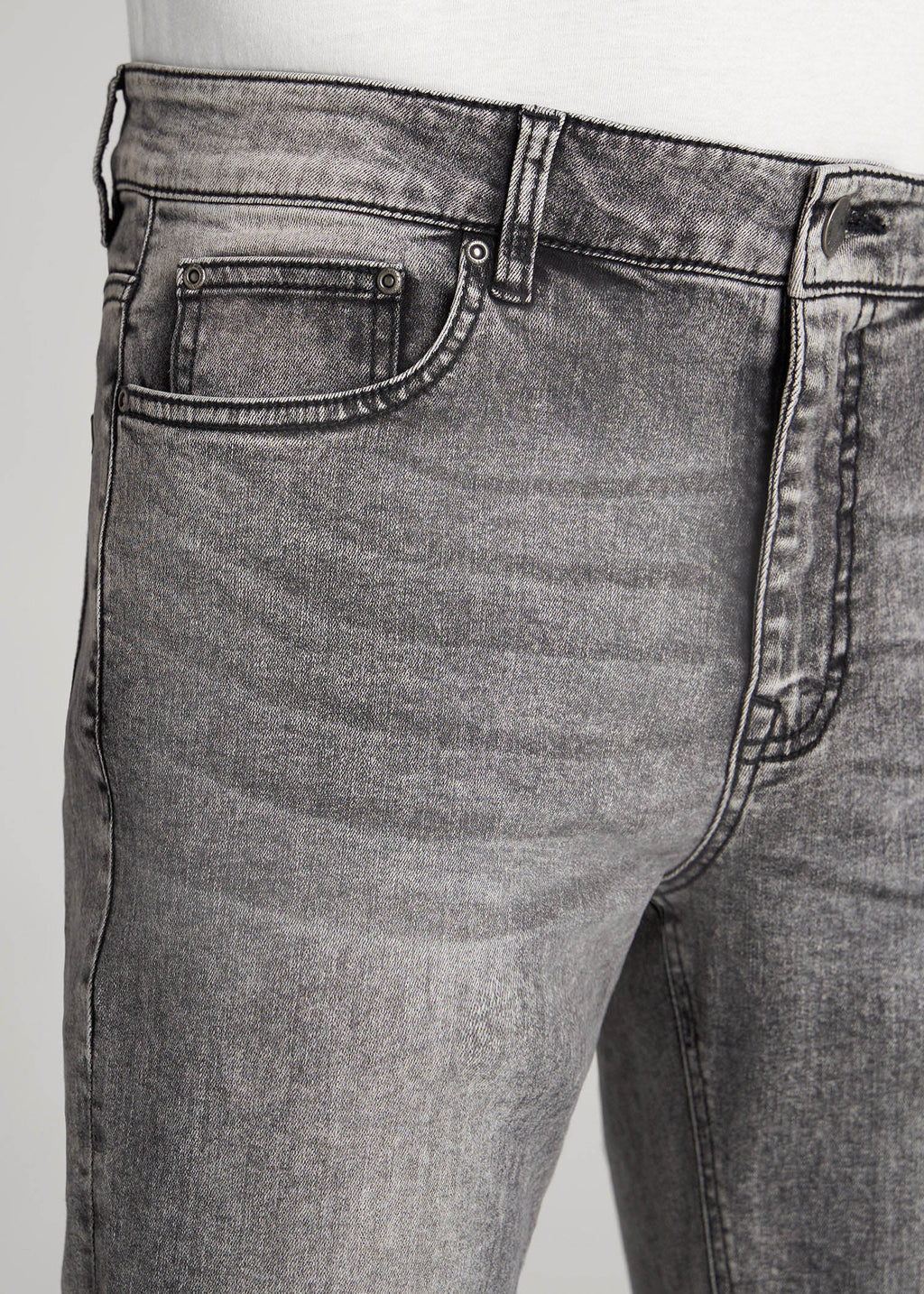 Dylan Slim Fit Jeans for Tall Men in Washed Faded Black