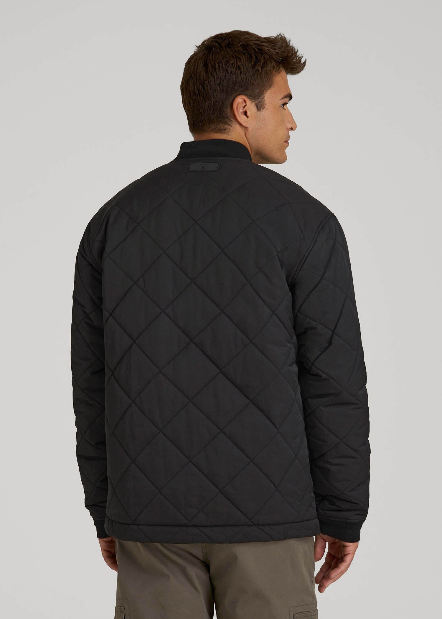 Quilted Jacket for Tall Men in Black