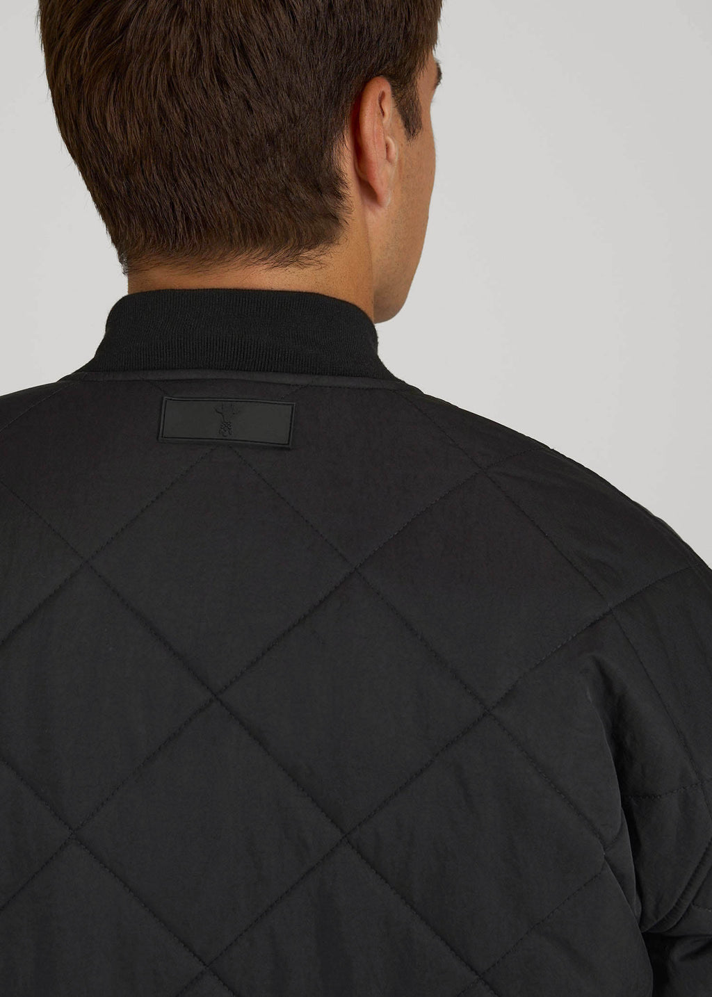 Quilted Jacket for Tall Men in Black