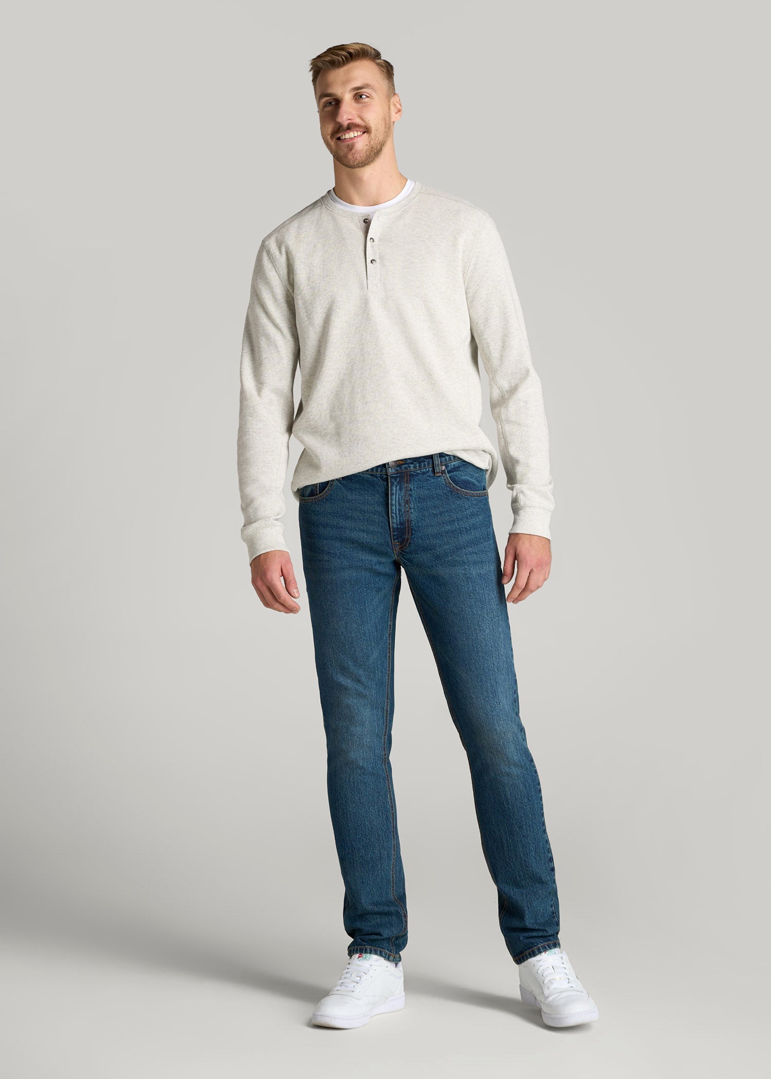 LJ&S TAPERED Jeans for Tall Men in Machine Blue