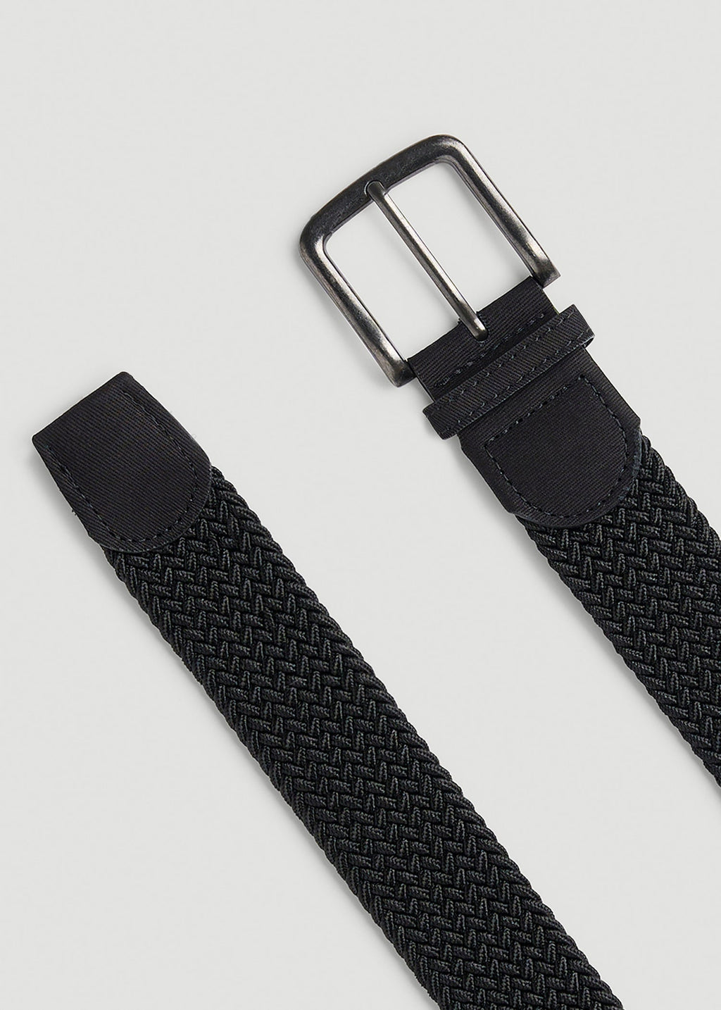 Stretch Woven Belt in Black