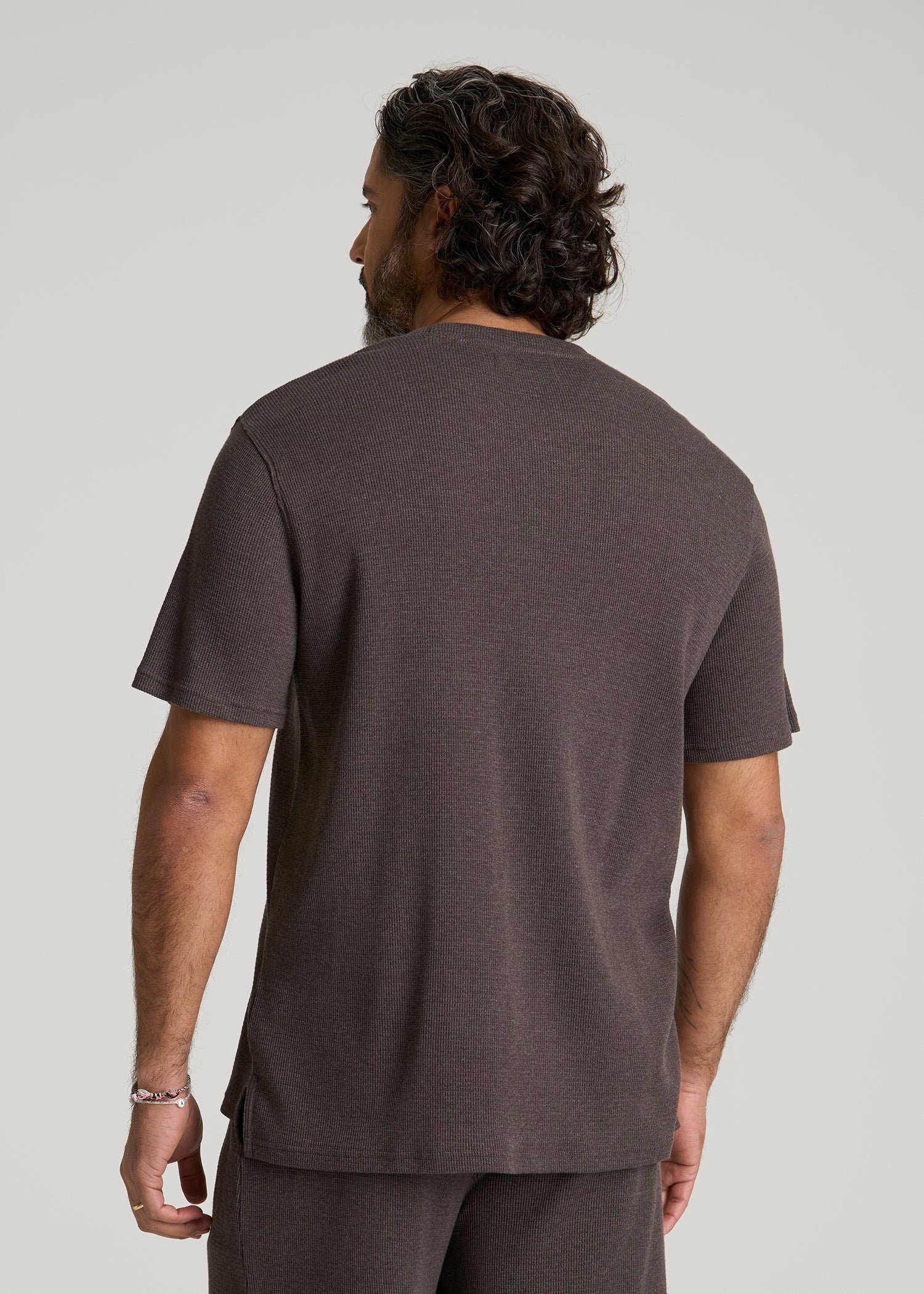 Waffle Lounge Top for Tall Men in Espresso