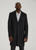 Wool Coat for Tall Men in Black