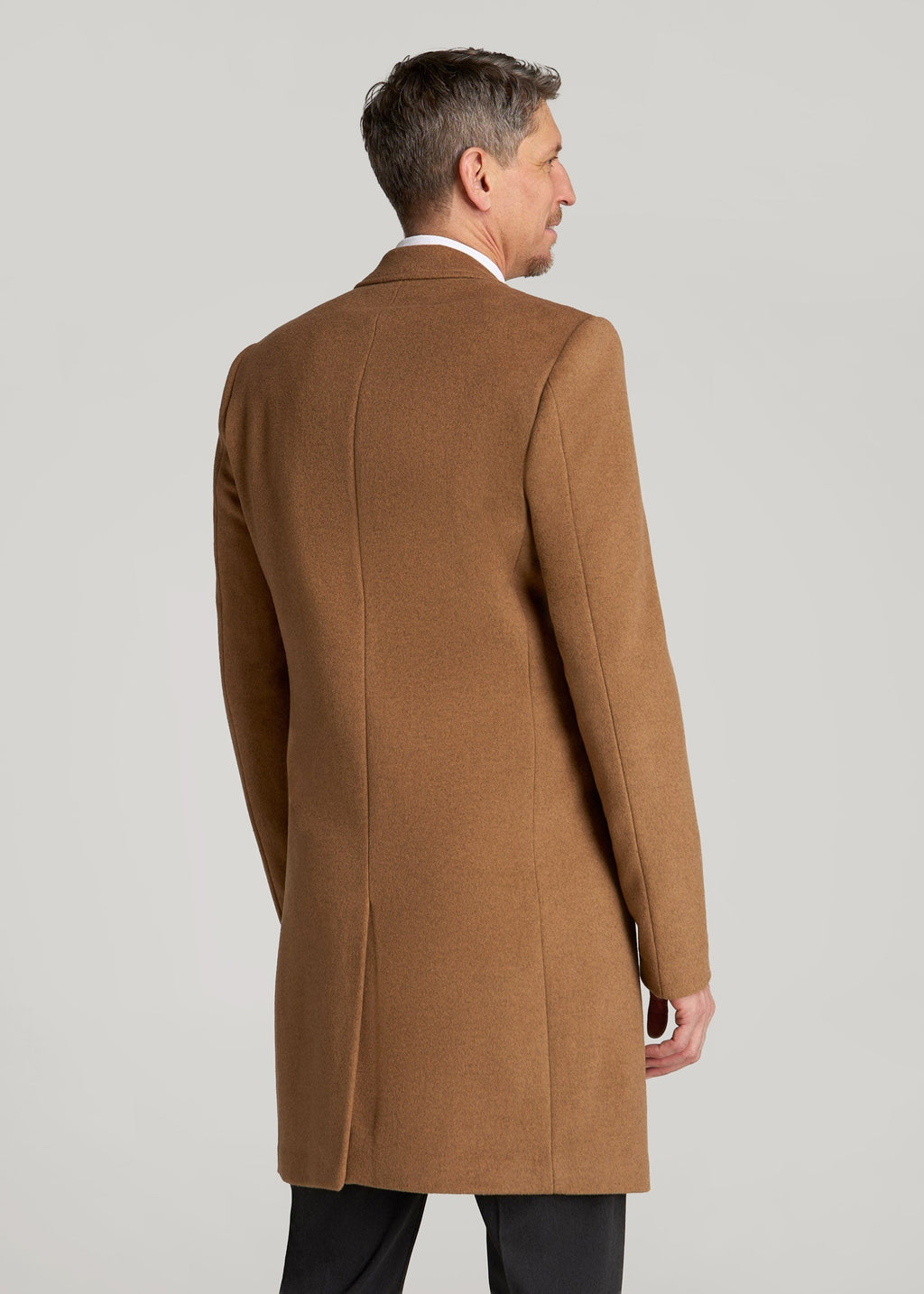 Wool Coat for Tall Men in Camel