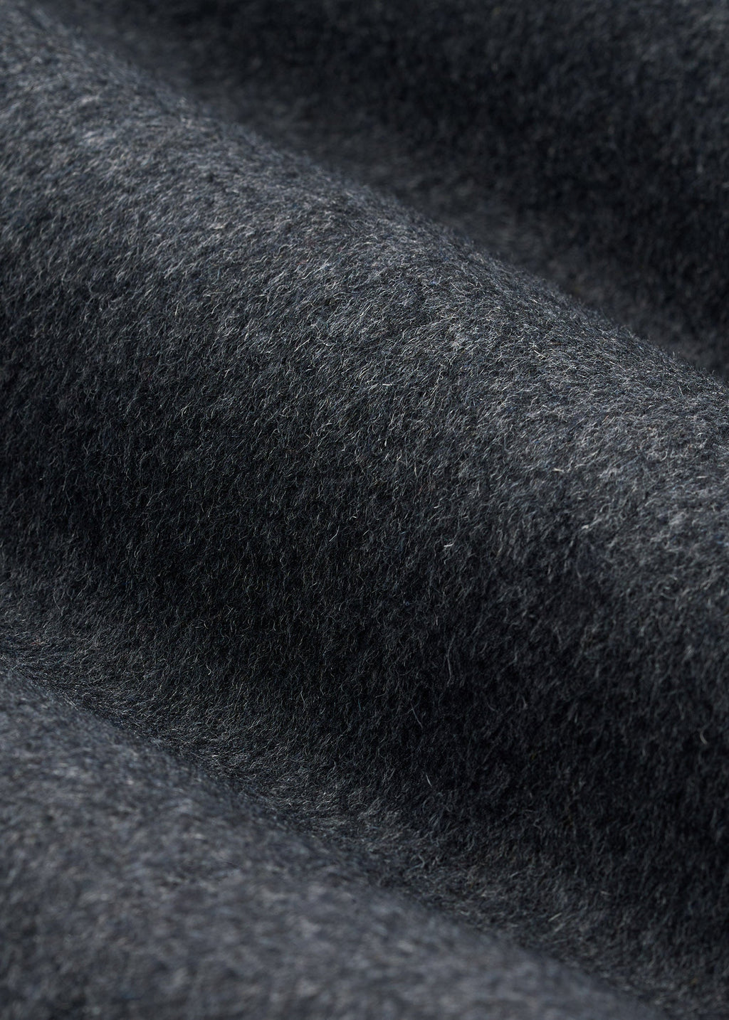 Double-Breasted Wool Peacoat for Tall Men in Dark Grey Mix