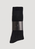 Athletic Crew Socks (X-Large Size: 13-15) for Tall Men in Black