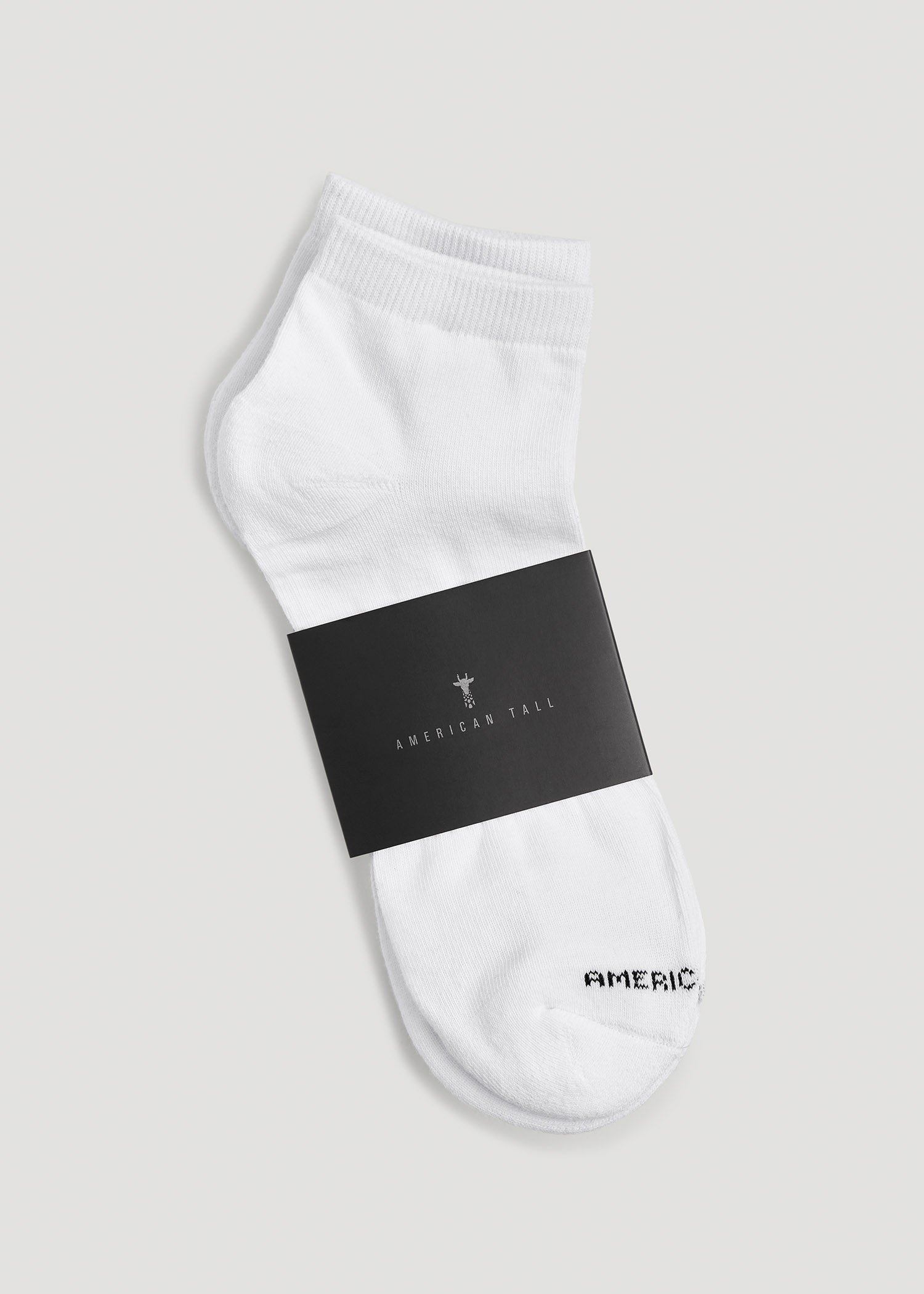 Athletic Low Ankle Socks (X-Large Size: 13-15) for Tall Men in White