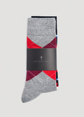 Dress Socks Size 14 to 17 (3-Pack) for Tall Men in Pack D