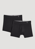 Micro Modal Boxer Briefs for Tall Men in Black