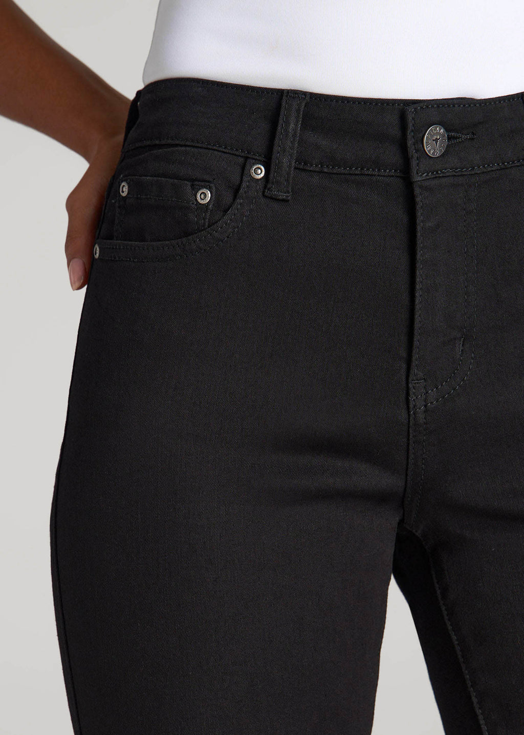 Sarah Mid-Rise Skinny Jeans for Tall Women in Black