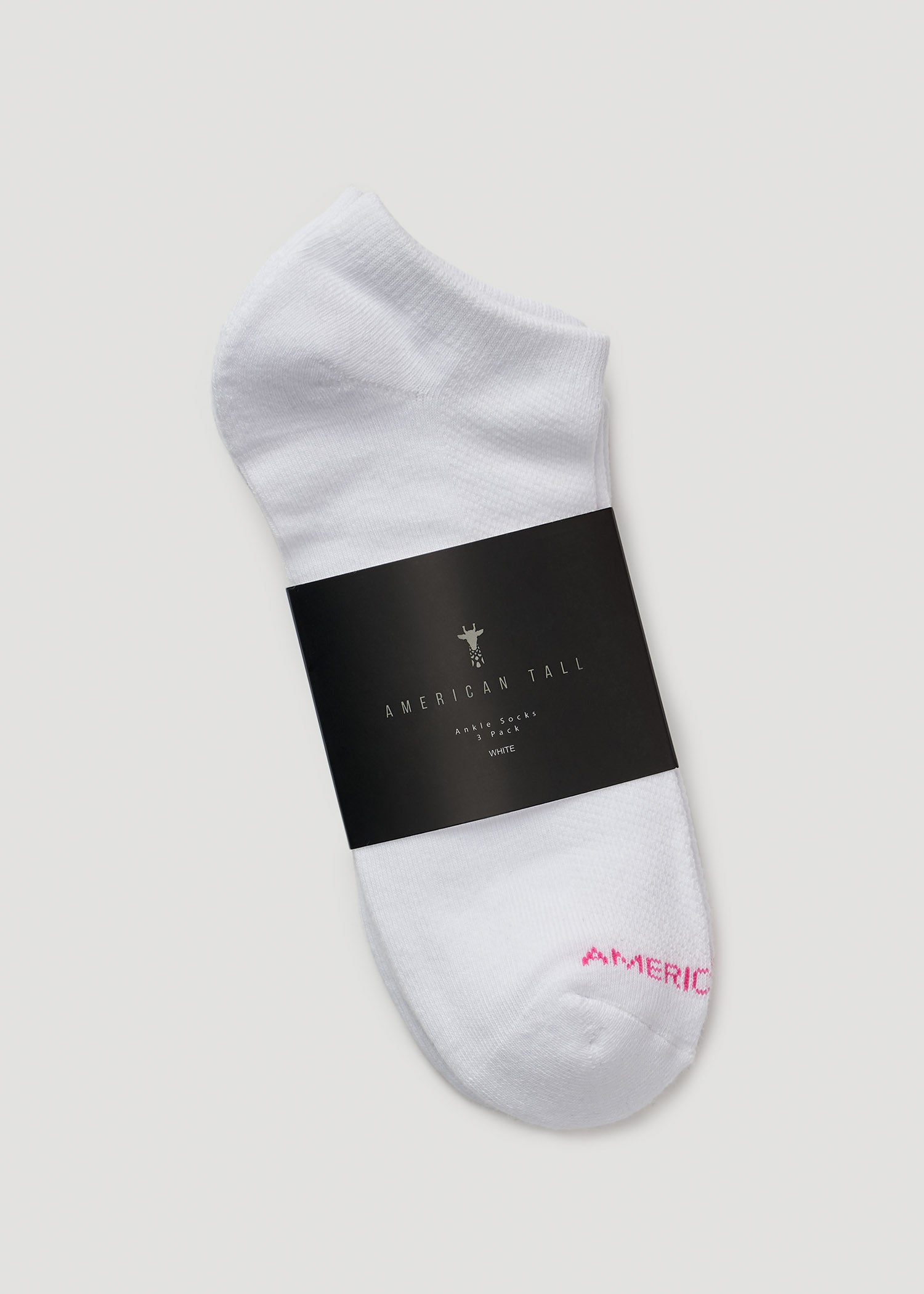 Ankle Socks (X-Large Size: 10-13) for Tall Women in White
