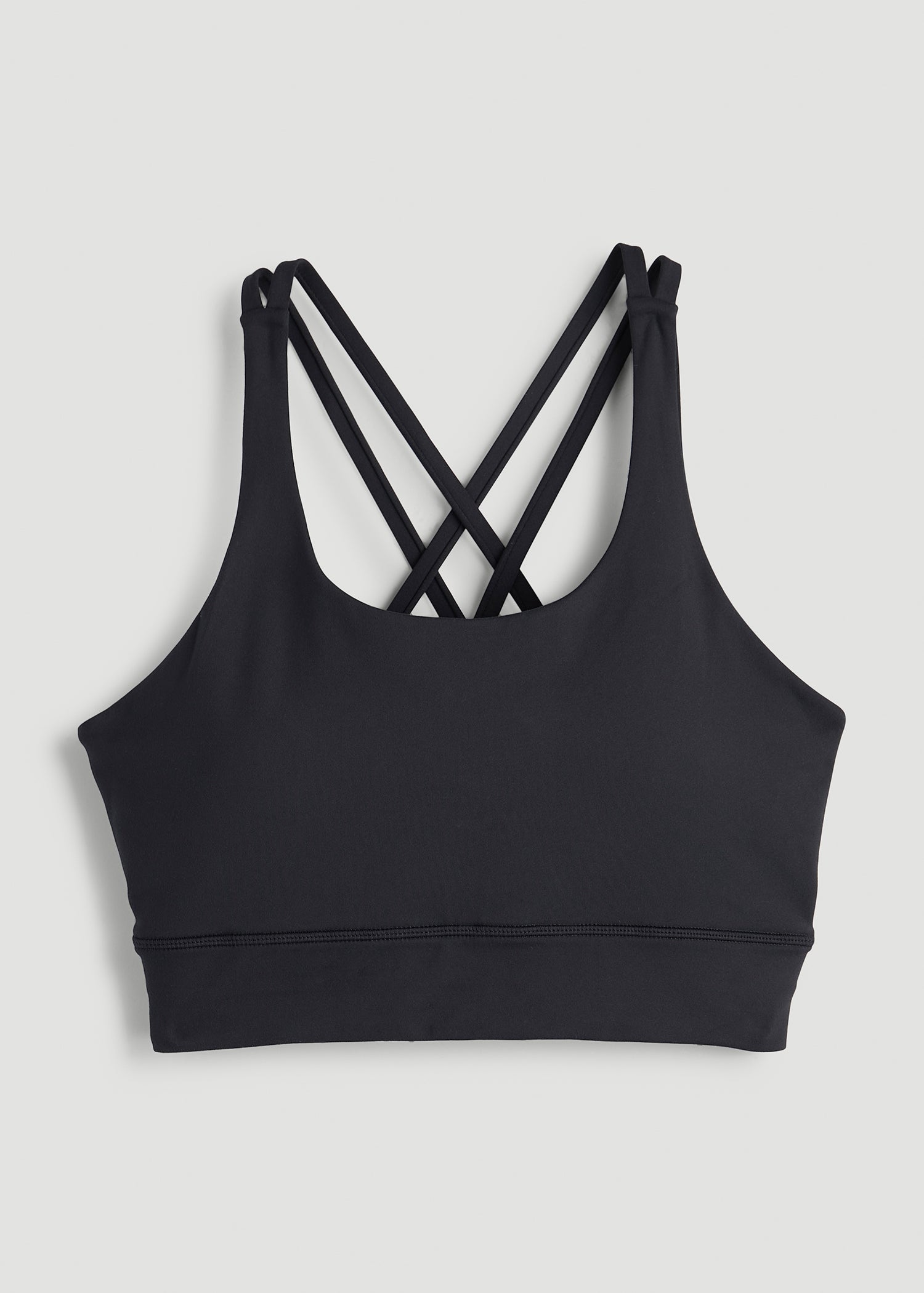 Balance Crisscross Sports Bra for Tall Women in Black