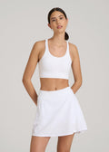 Balance Crisscross Sports Bra for Tall Women in Bright White