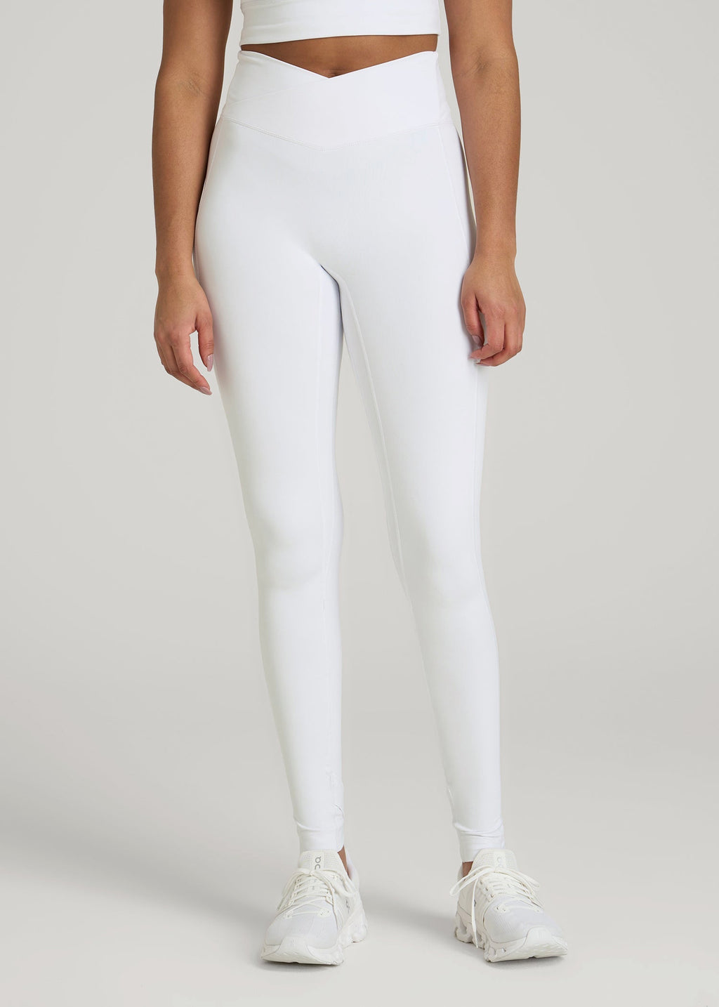 Balance Cross Over Leggings for Tall Women in White