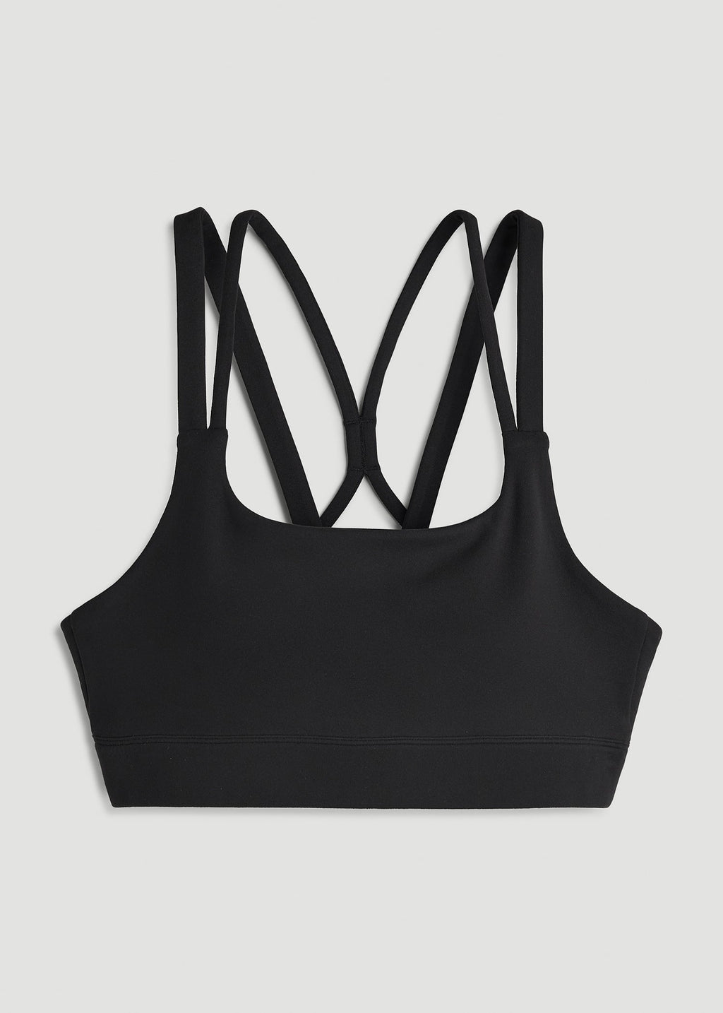 Balance Multi-Strap Sports Bra for Tall Women in Black