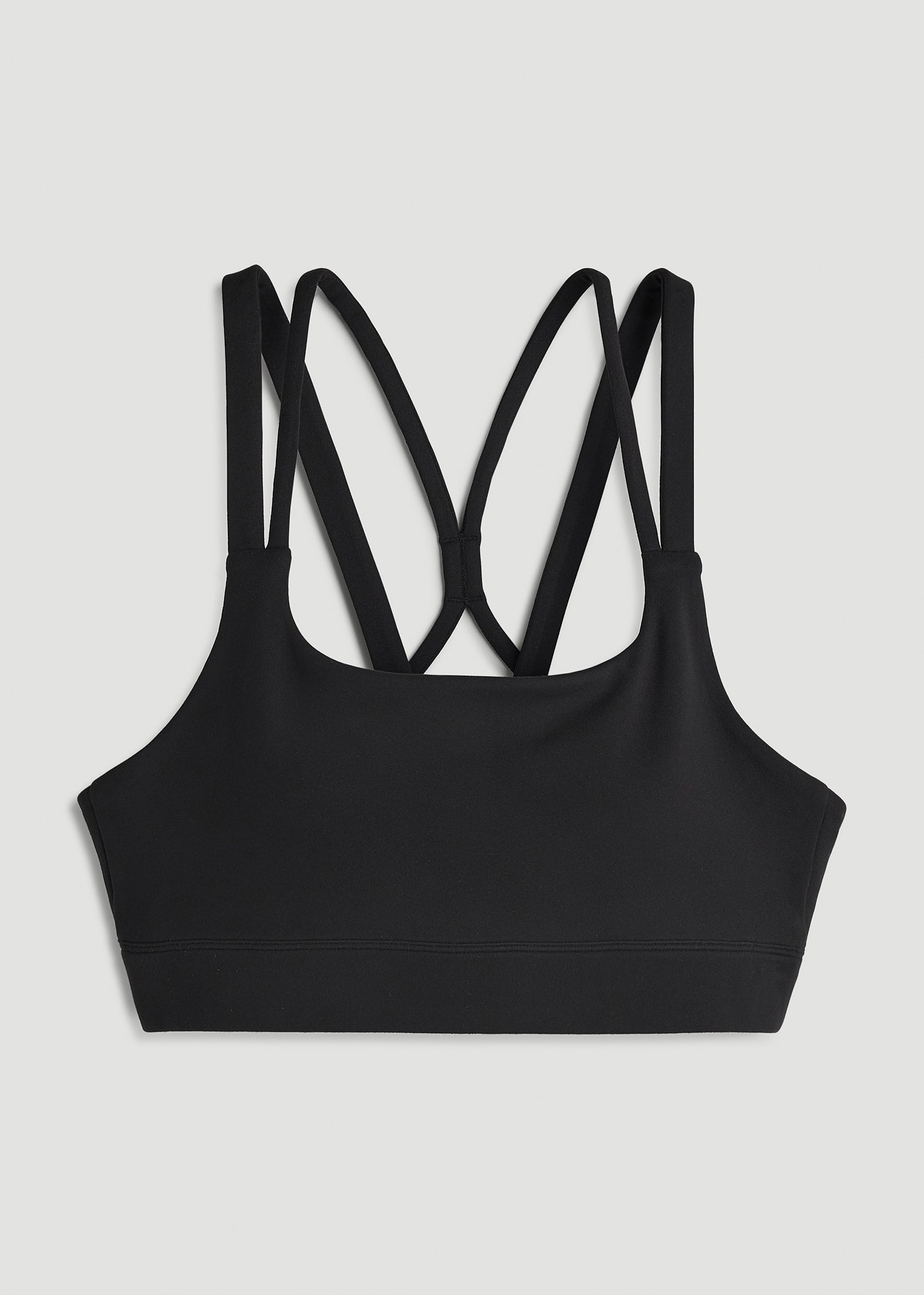 Balance Multi-Strap Sports Bra for Tall Women in Black