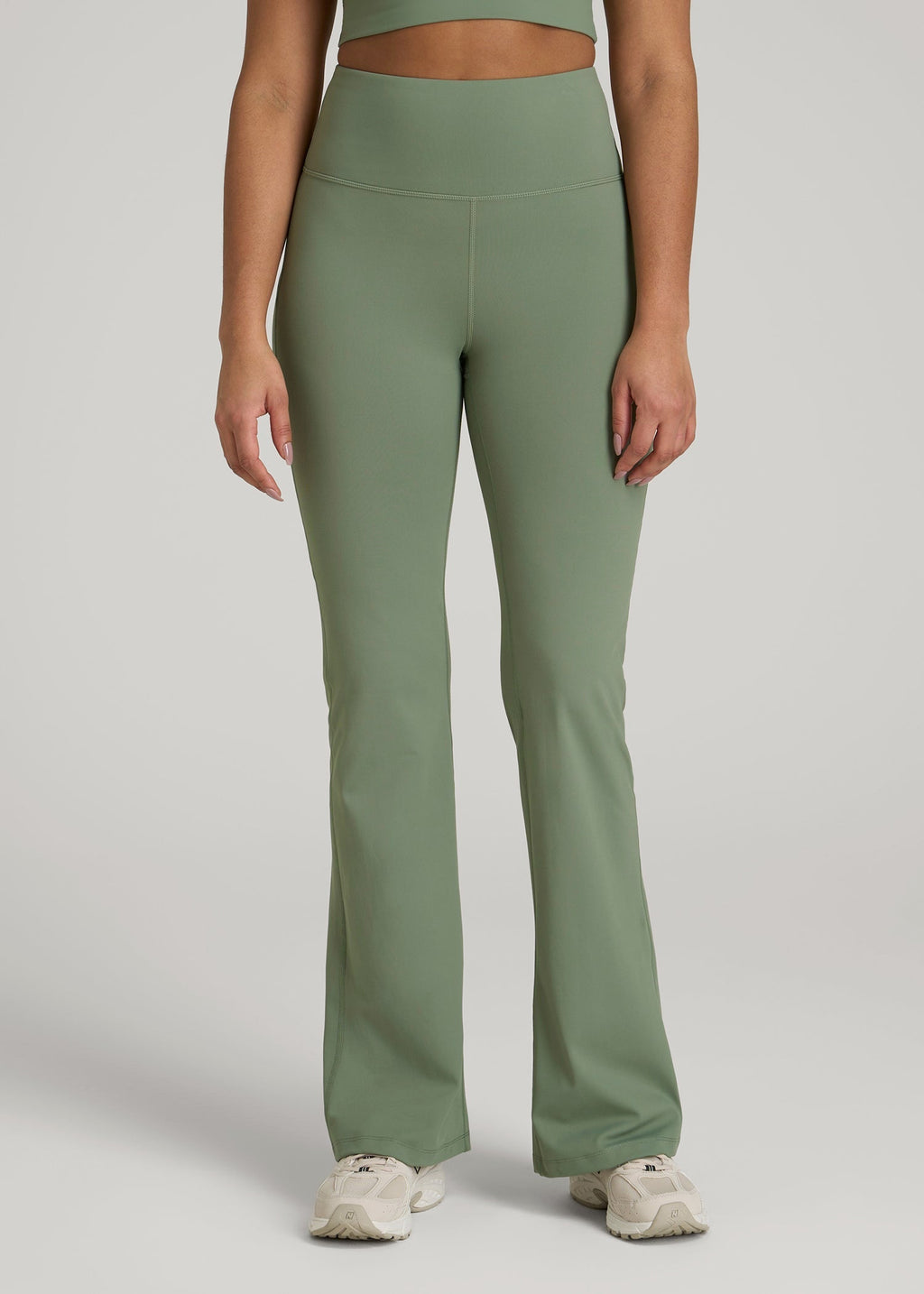 Balance Flare Yoga Pants for Tall Women in Dark Seagrass
