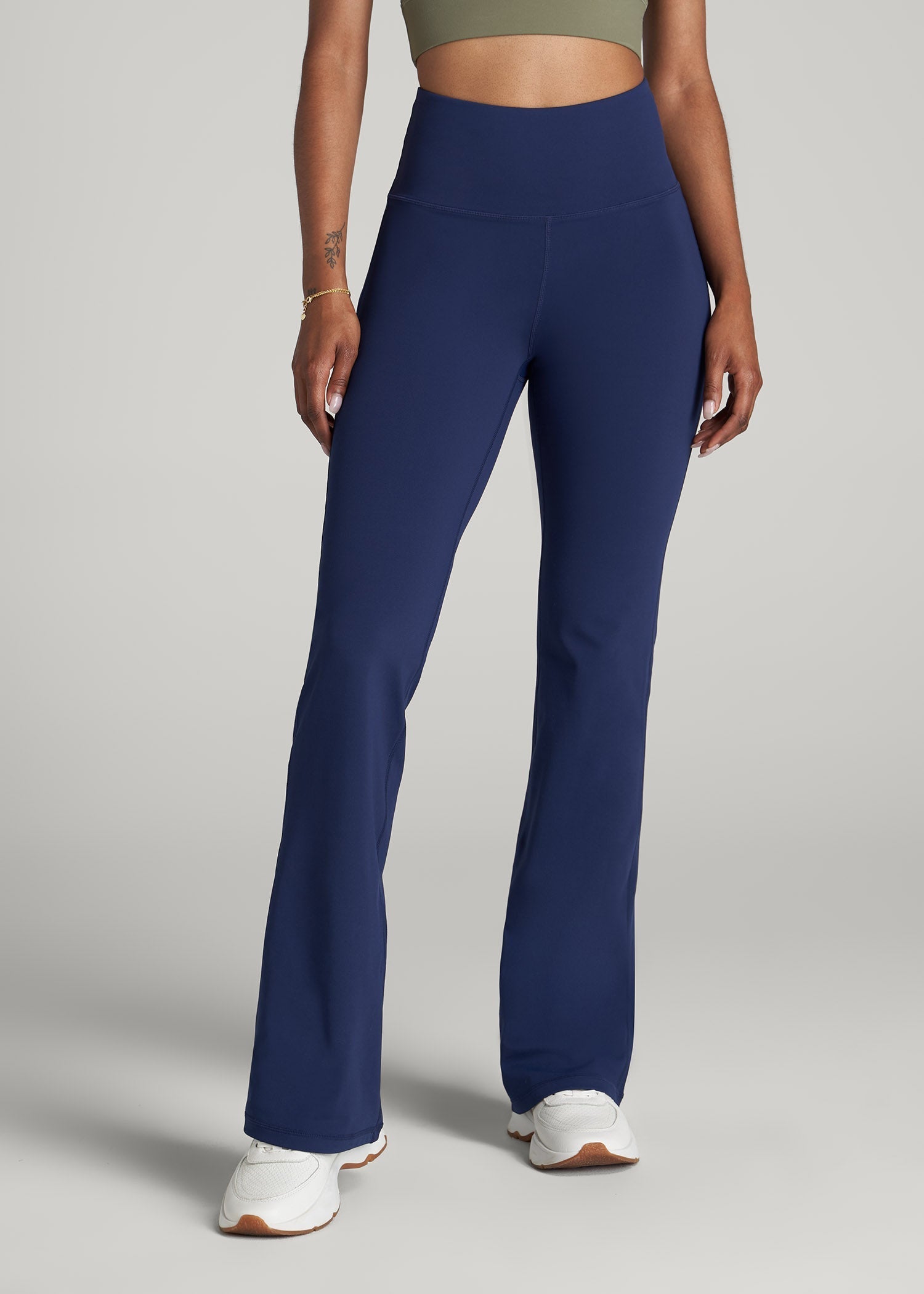 Balance Flare Yoga Pants for Tall Women in Midnight Blue