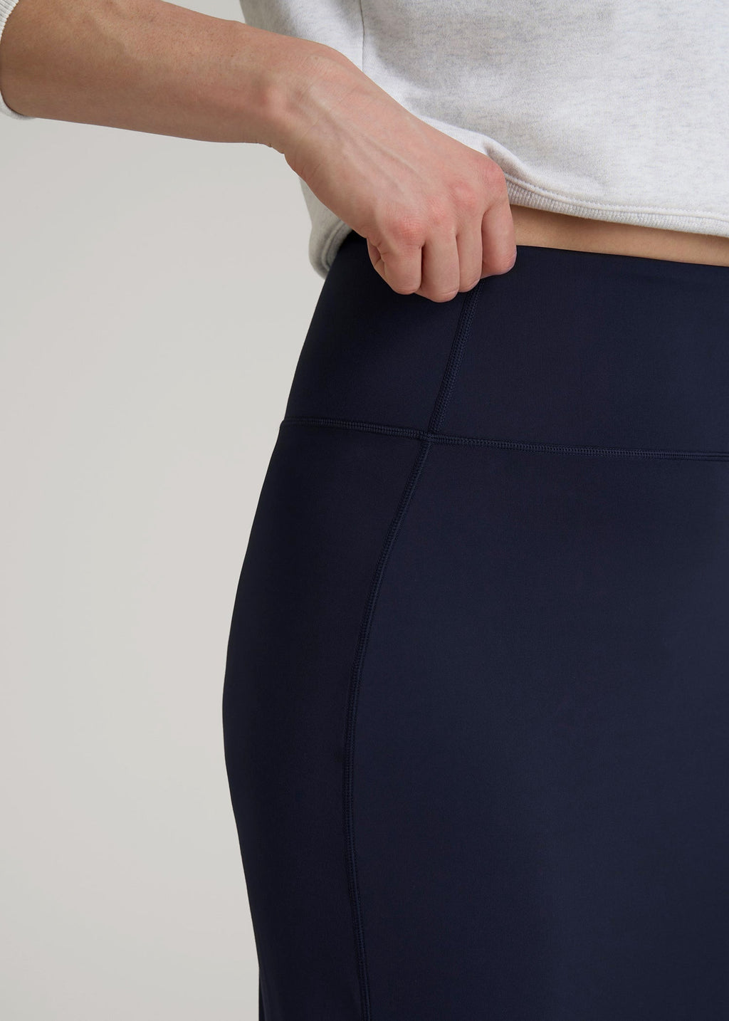 Balance Slim Fit High Rise Skirt for Tall Women in Evening Blue