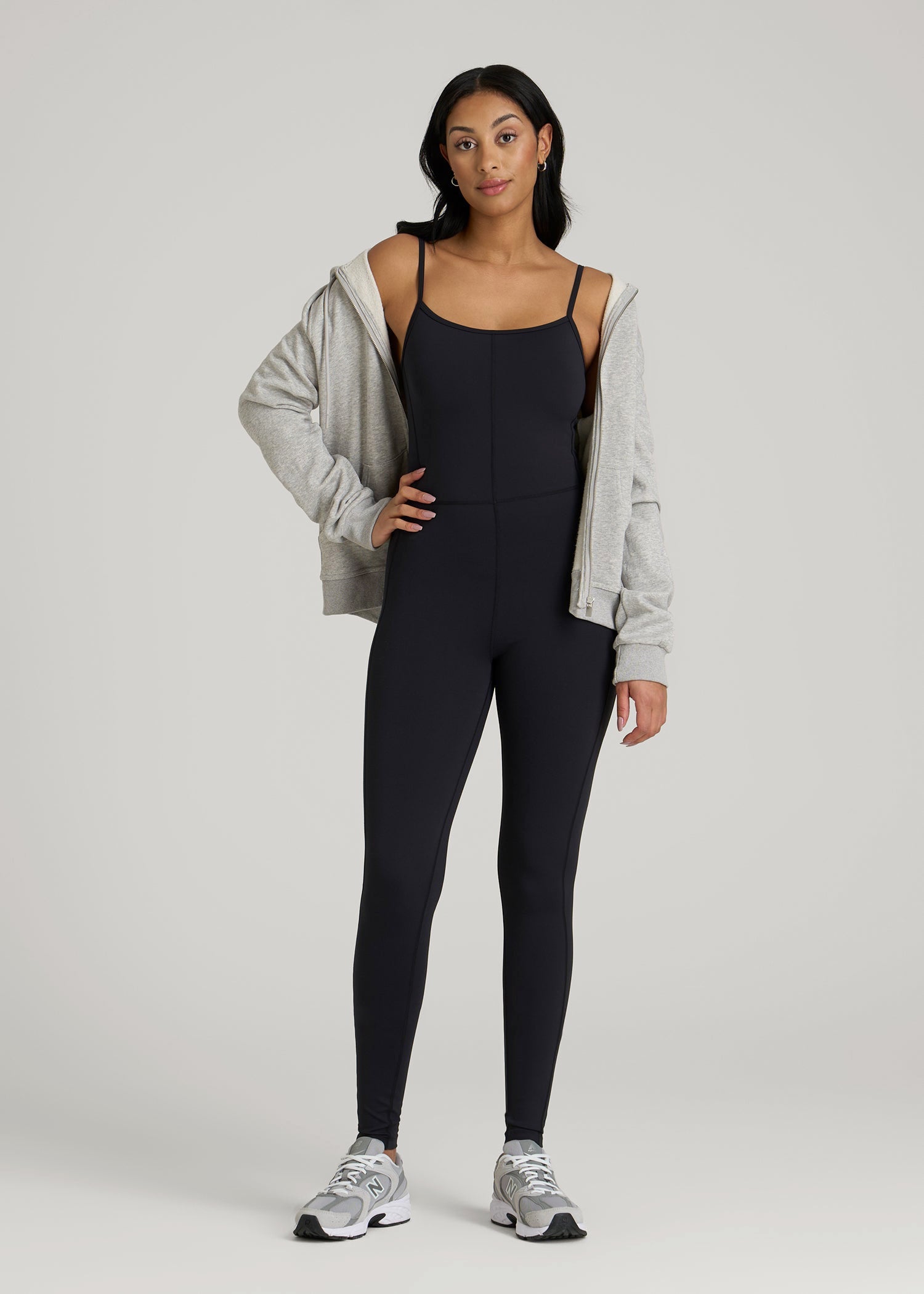 Balance Spaghetti Strap Jumpsuit for Tall Women in Black