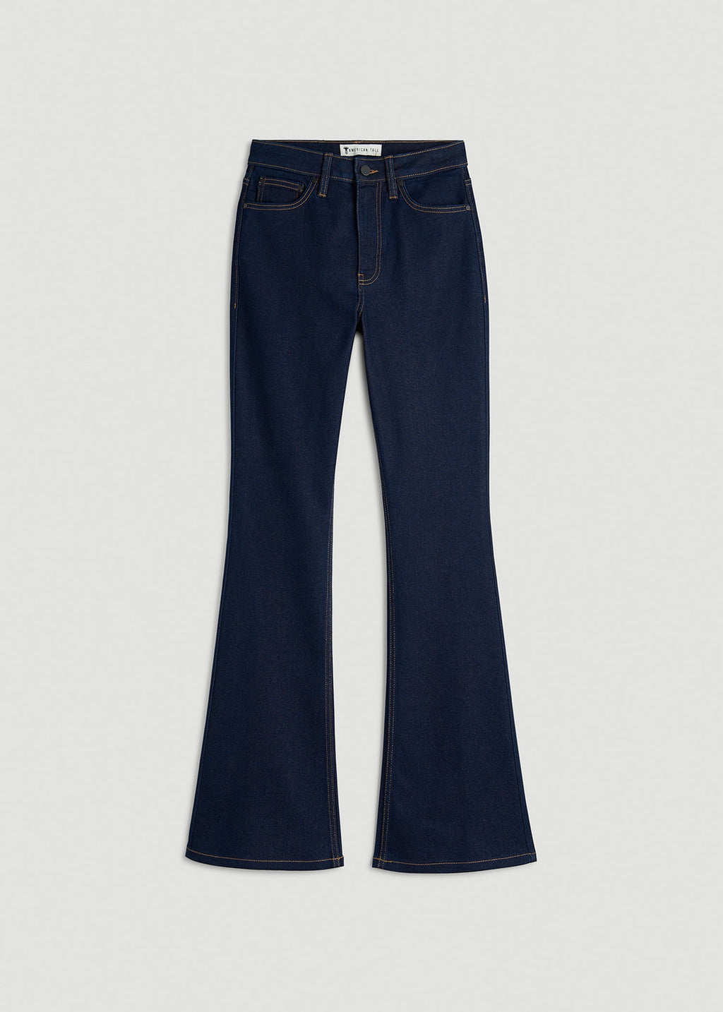 Chloe High Rise Flare Jeans for Tall Women in Deep Indigo Wash