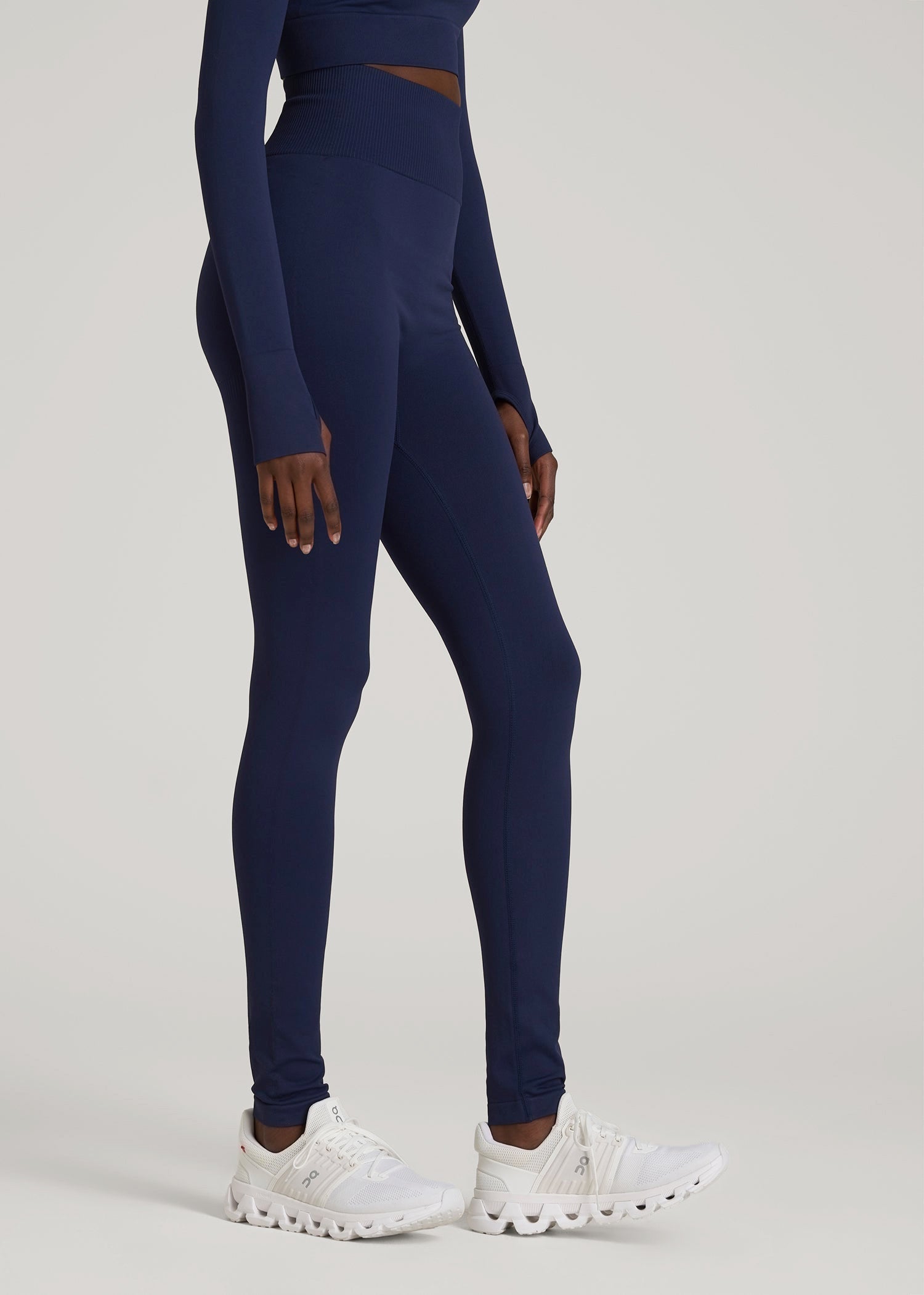 Compression Training Leggings for Tall Women in Regal Blue