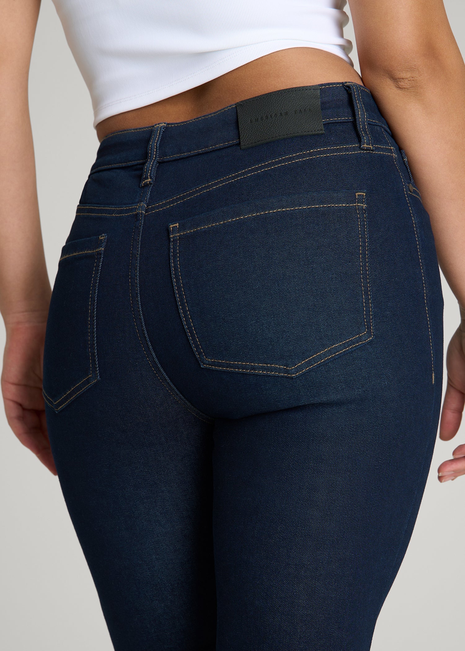 Maya Curve High-Rise Skinny Leg Jeans for Tall Women in Deep Indigo Wash