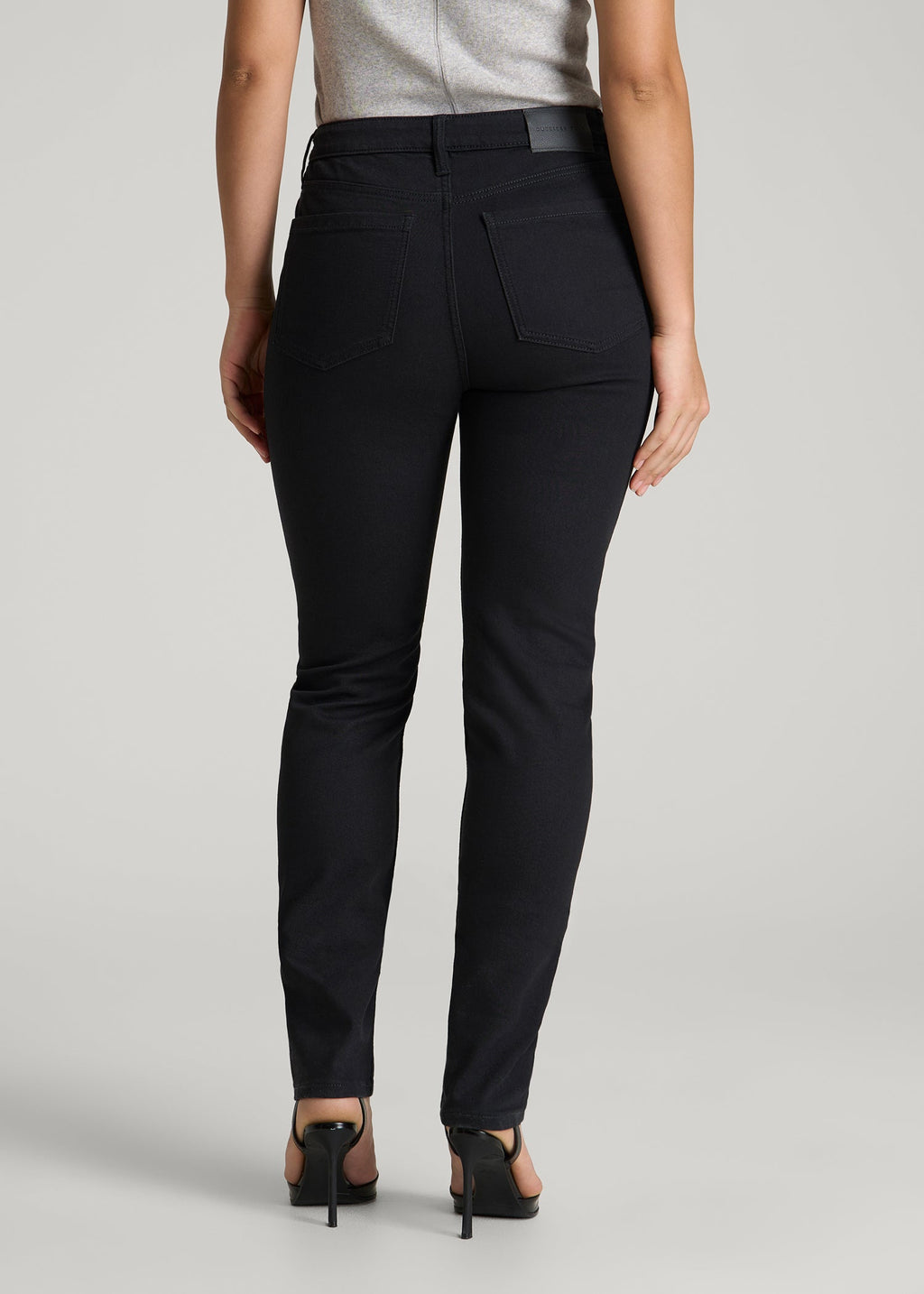 Maya Curve High-Rise Skinny Leg Jeans for Tall Women in Optimum Black