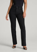Avery Curve High-Rise Straight Leg Jeans for Tall Women in Optimum Black