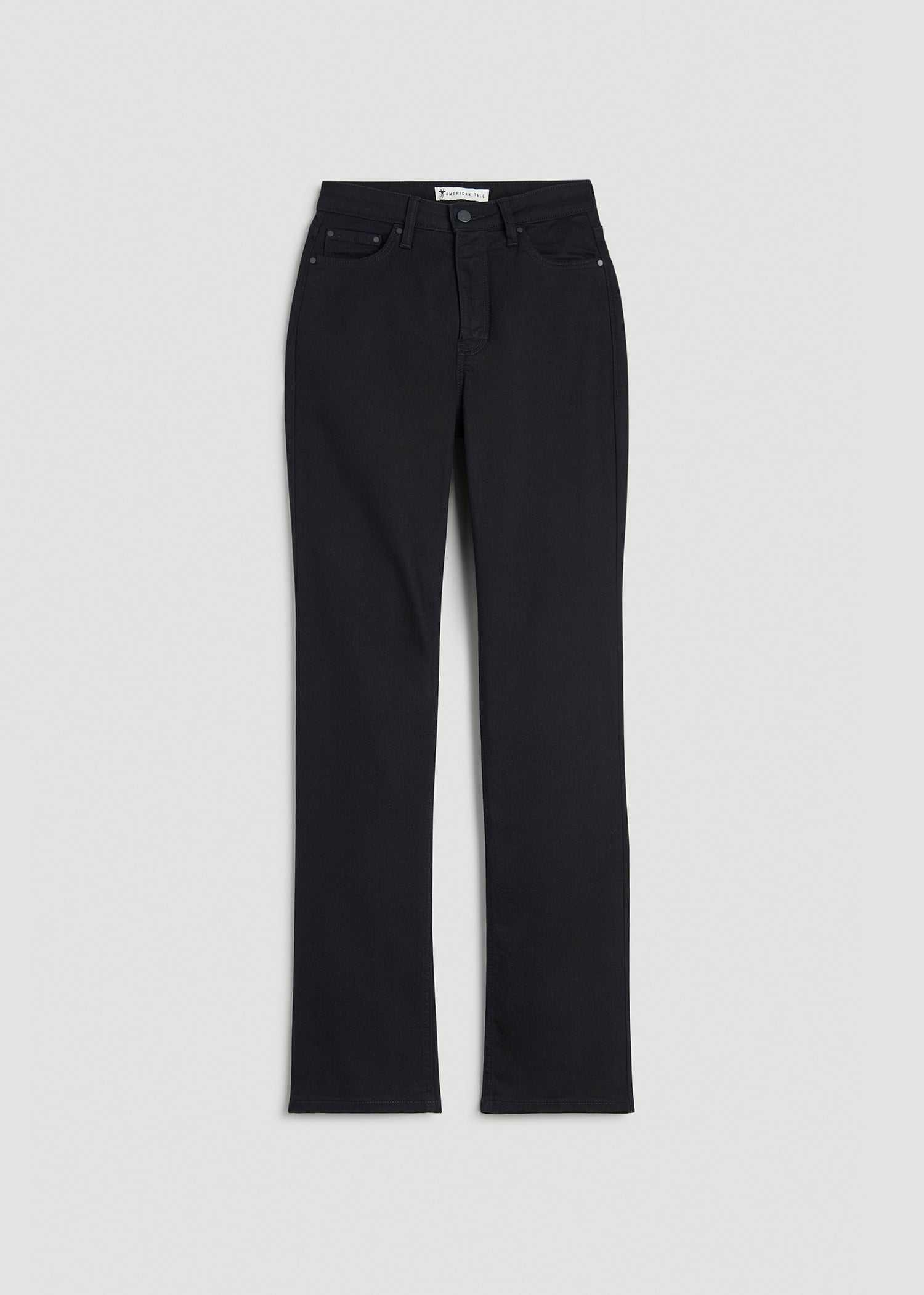 Avery Curve High-Rise Straight Leg Jeans for Tall Women in Optimum Black