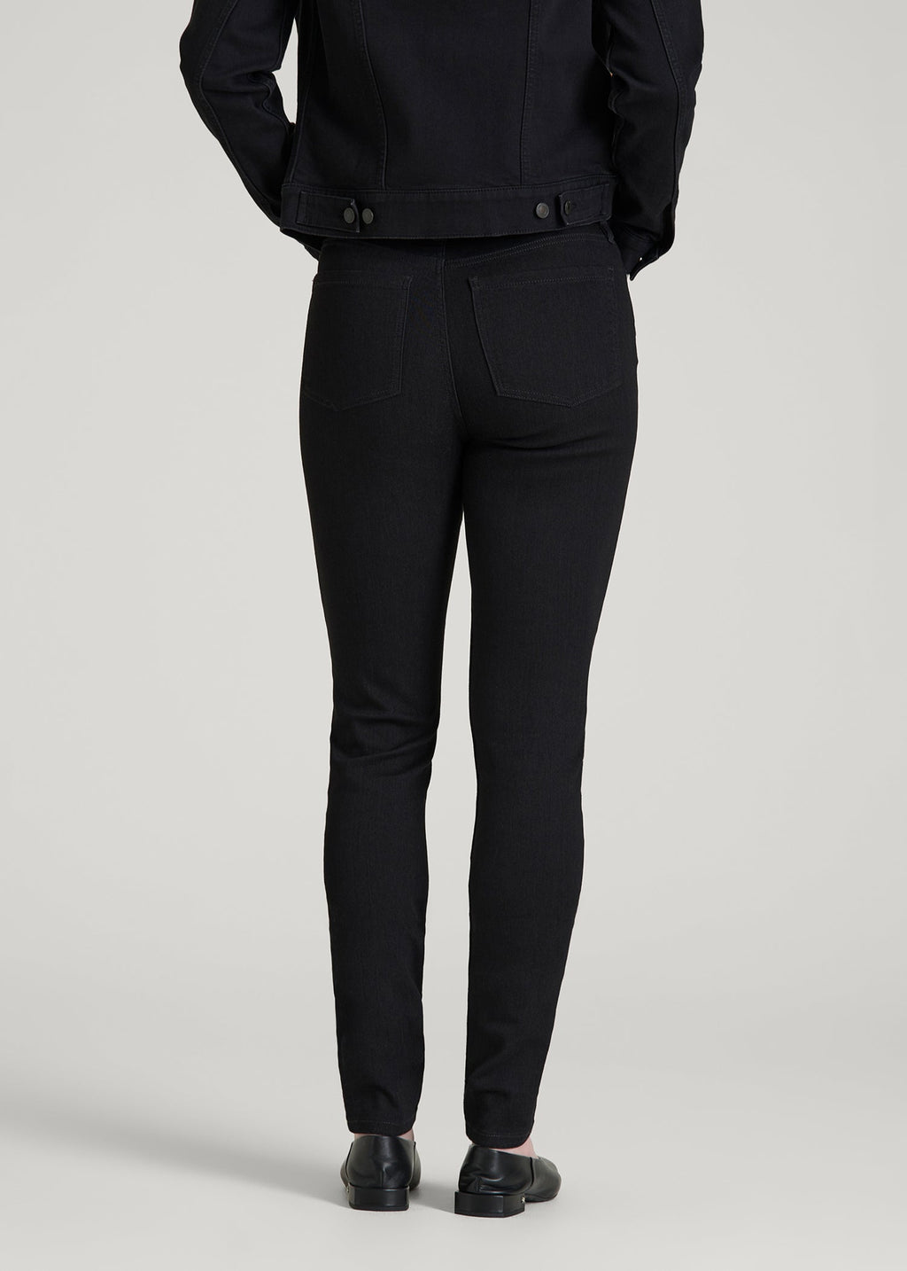 Georgia High-Rise Skinny Jeans for Tall Women in Optimum Black
