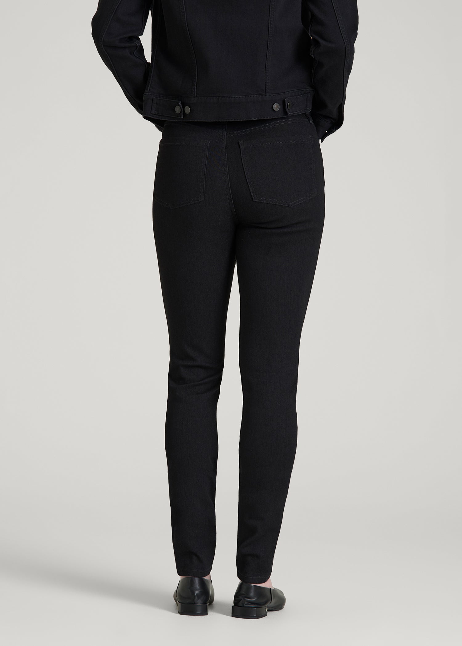 Georgia High-Rise Skinny Jeans for Tall Women in Optimum Black