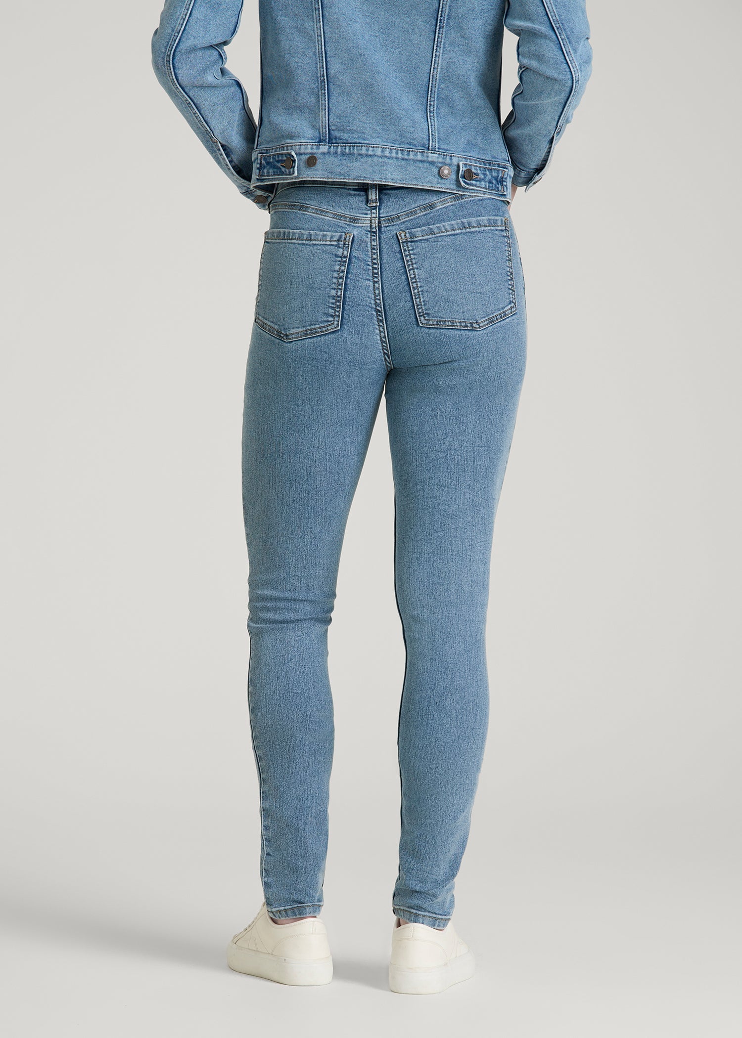 Georgia High-Rise Skinny Jeans for Tall Women in Perfect Blue