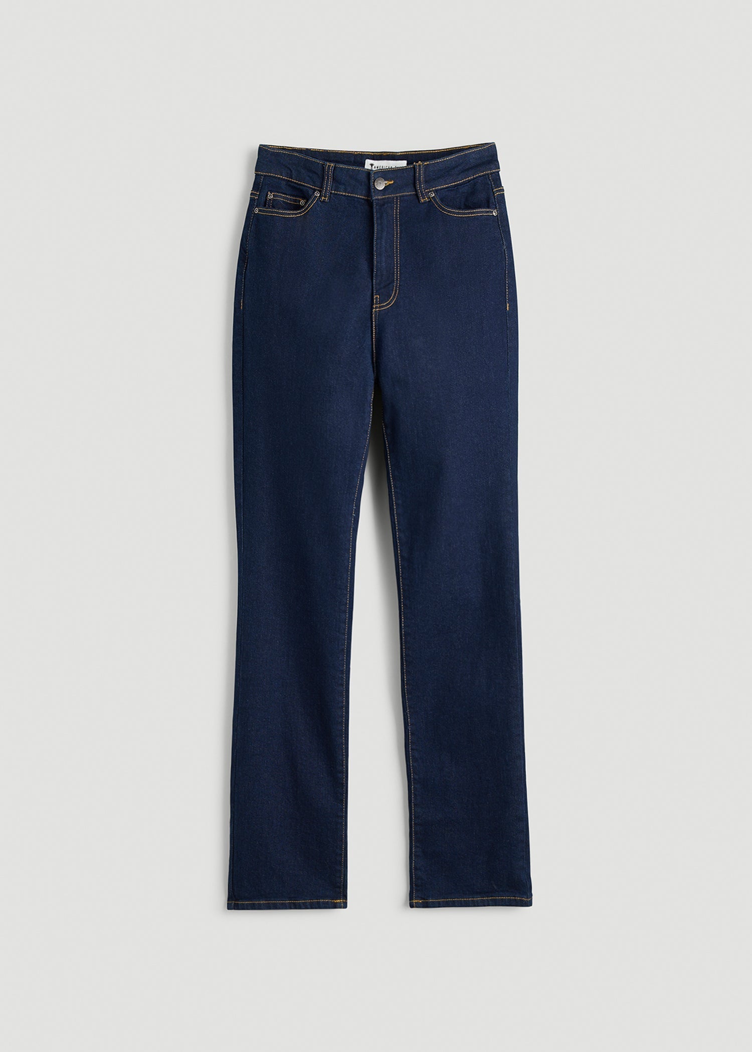 Harper High-Rise Straight Stretch Jeans for Tall Women in Ink Blue