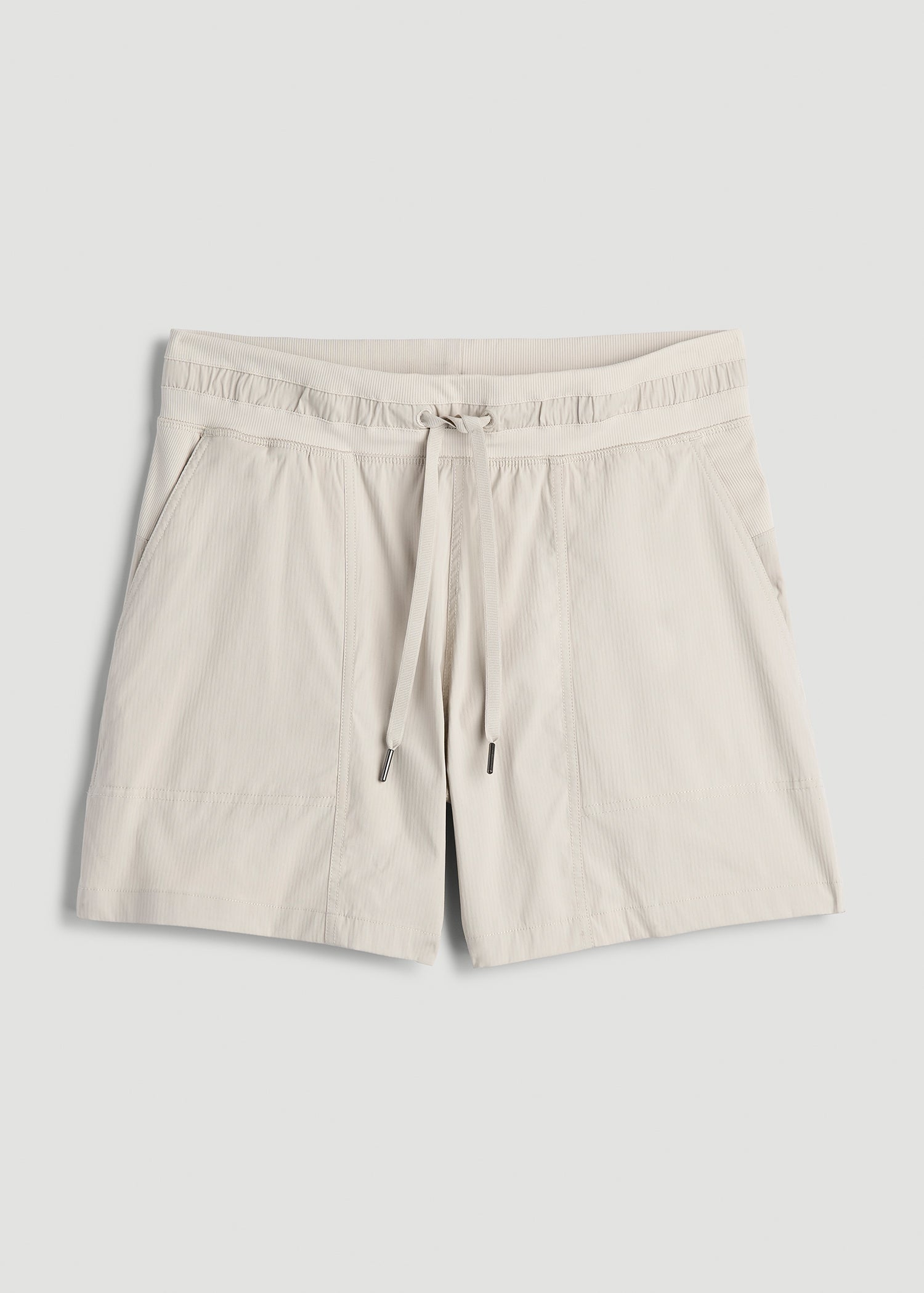 High-Rise After Practice Shorts for Tall Women in Stone
