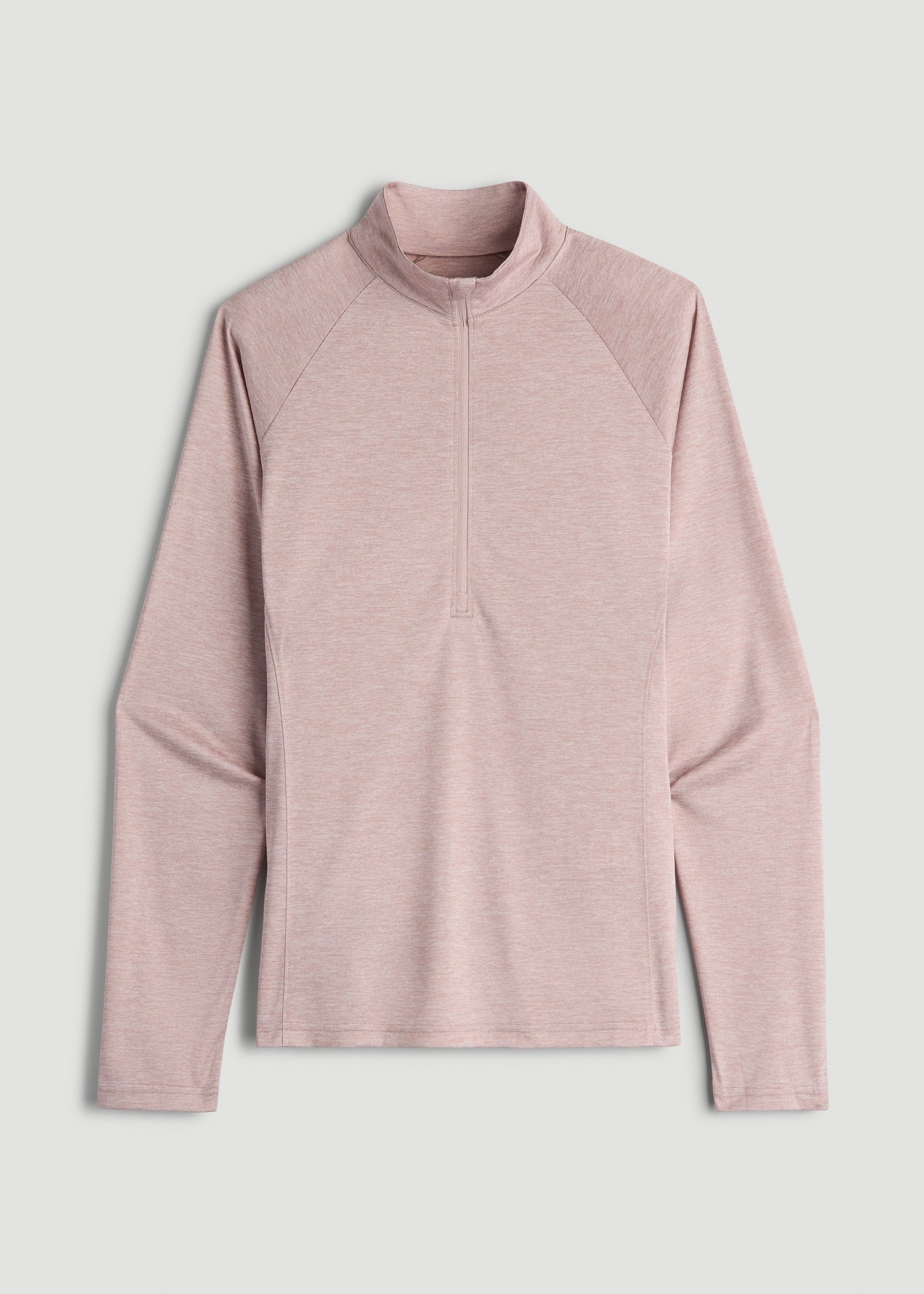 Long Sleeve Active Half-Zip Pullover Jacket for Tall Women in Desert Rose Mix