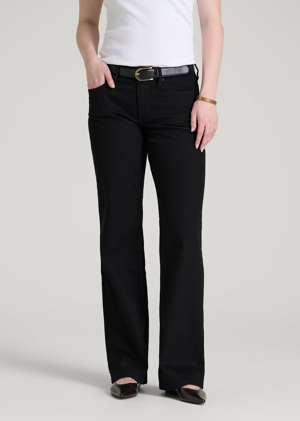 Quinn Mid-Rise Relaxed Fit Jeans for Tall Women in Optimum Black