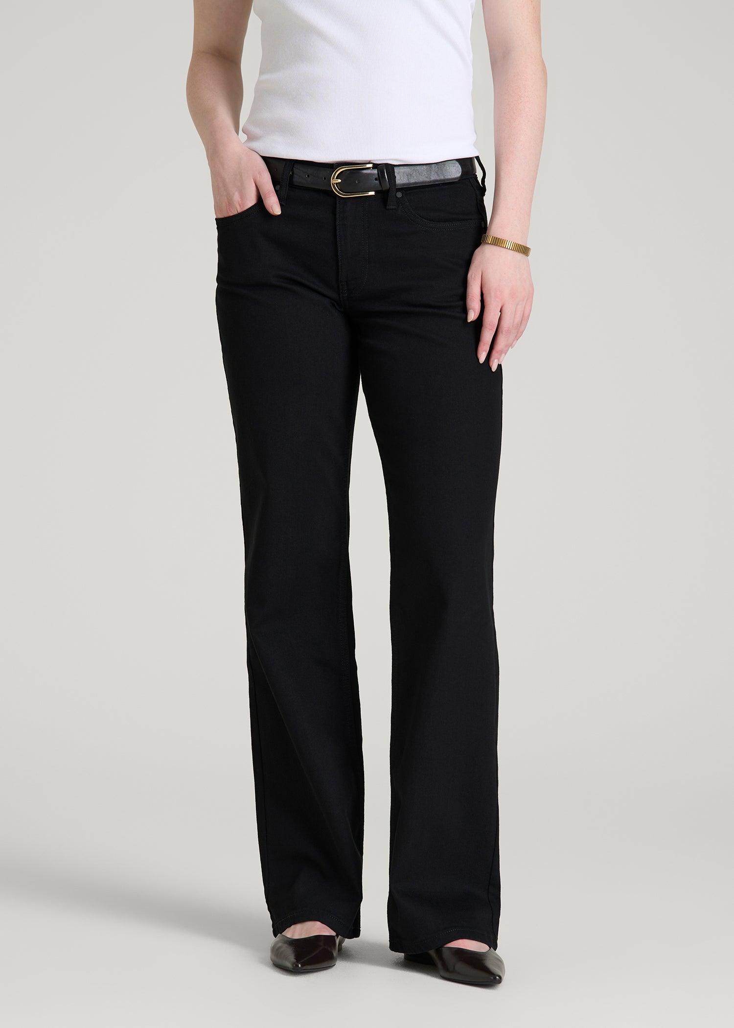 Quinn Mid-Rise Relaxed Fit Jeans for Tall Women in Optimum Black