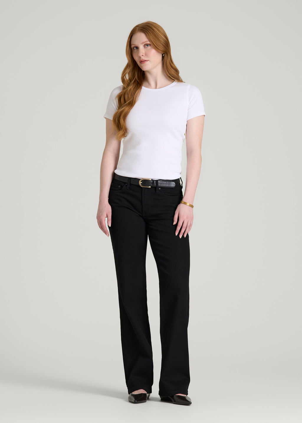 Quinn Mid-Rise Relaxed Fit Jeans for Tall Women in Optimum Black